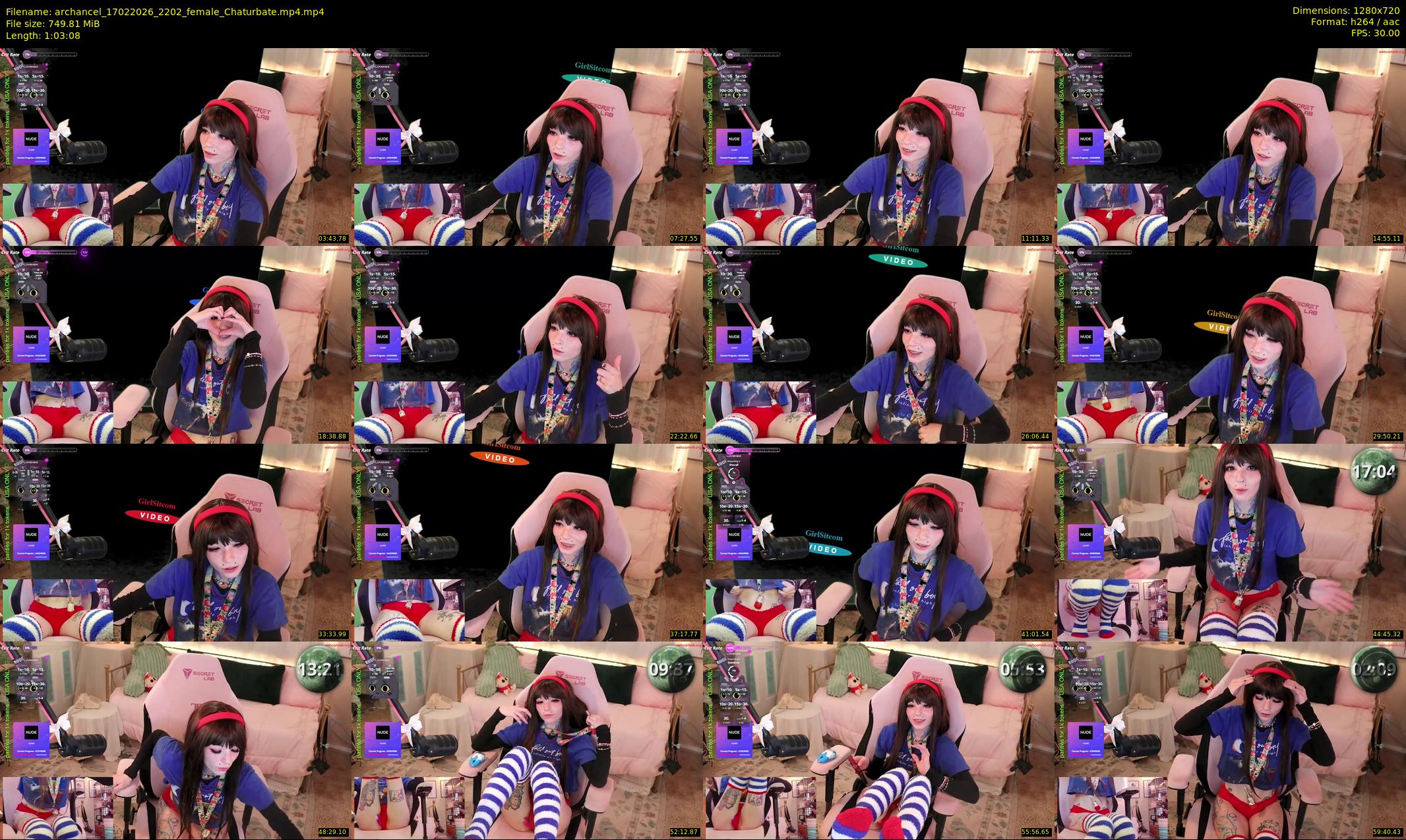 archancel — 64 minute Chaturbate female cam show recording, 720p, Feb 17, 2026