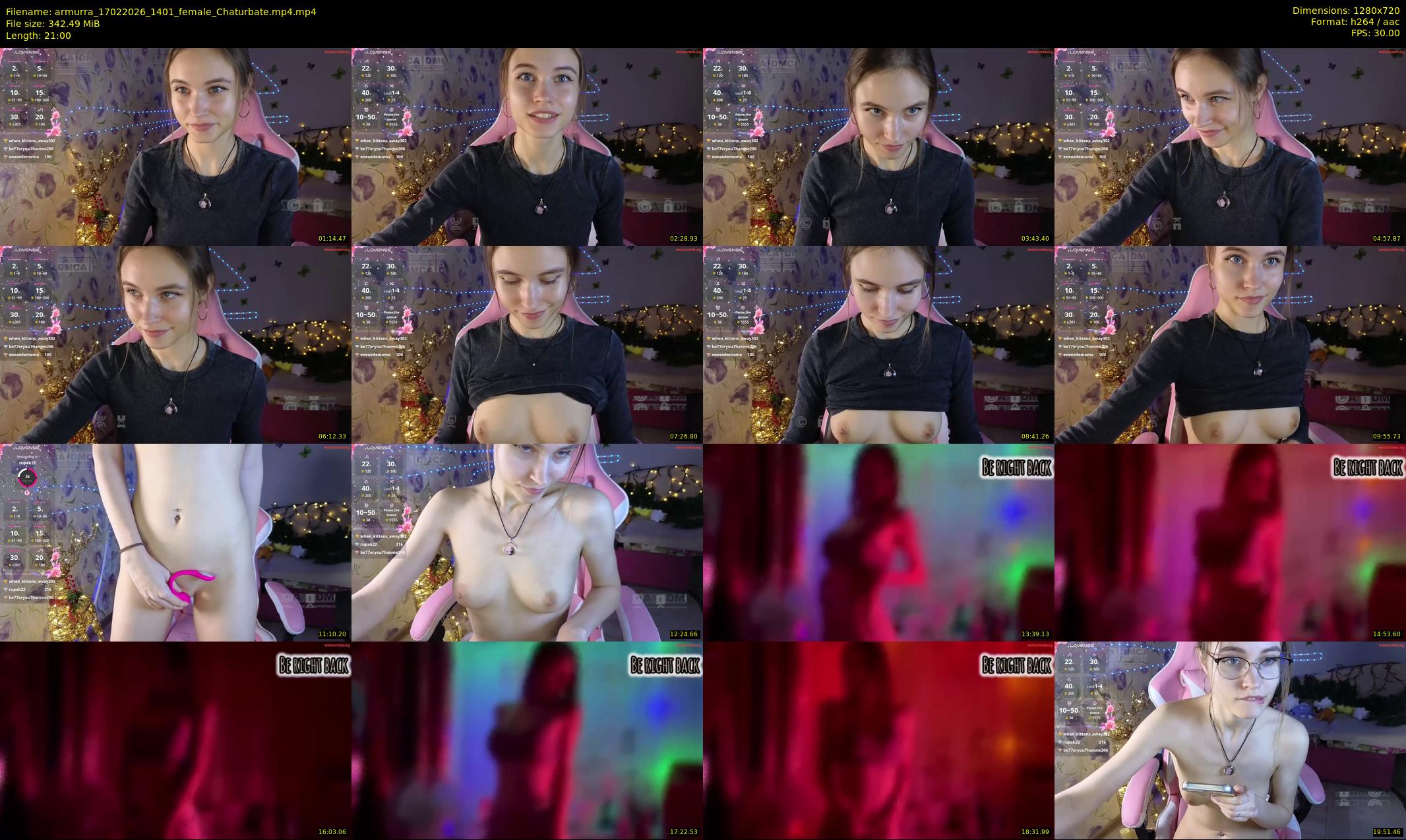armurra — 21 minute Chaturbate female cam show recording, 720p, Feb 17, 2026