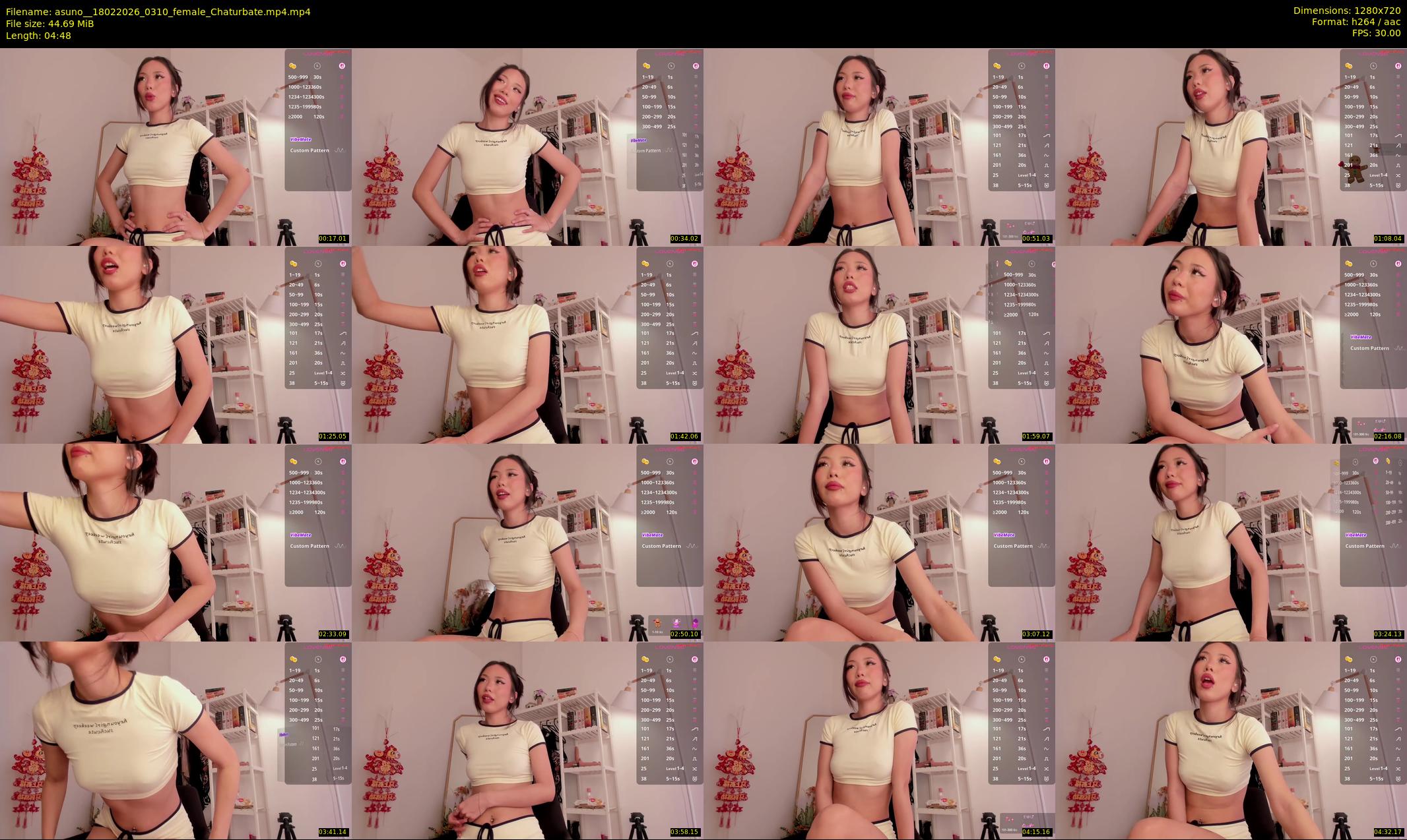 asuno_ — 5 minute Chaturbate female cam show recording, 720p, Feb 18, 2026