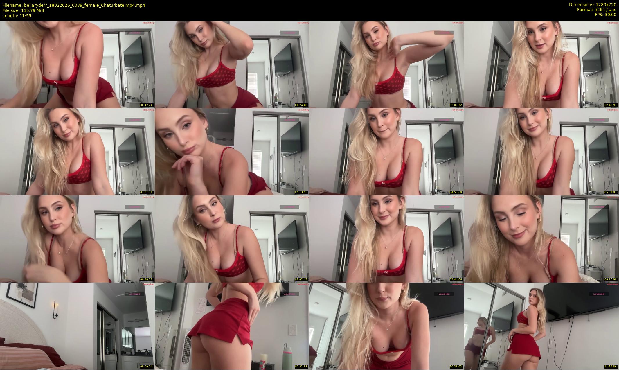 bellaryderr — 12 minute Chaturbate female cam show recording, 720p, Feb 18, 2026