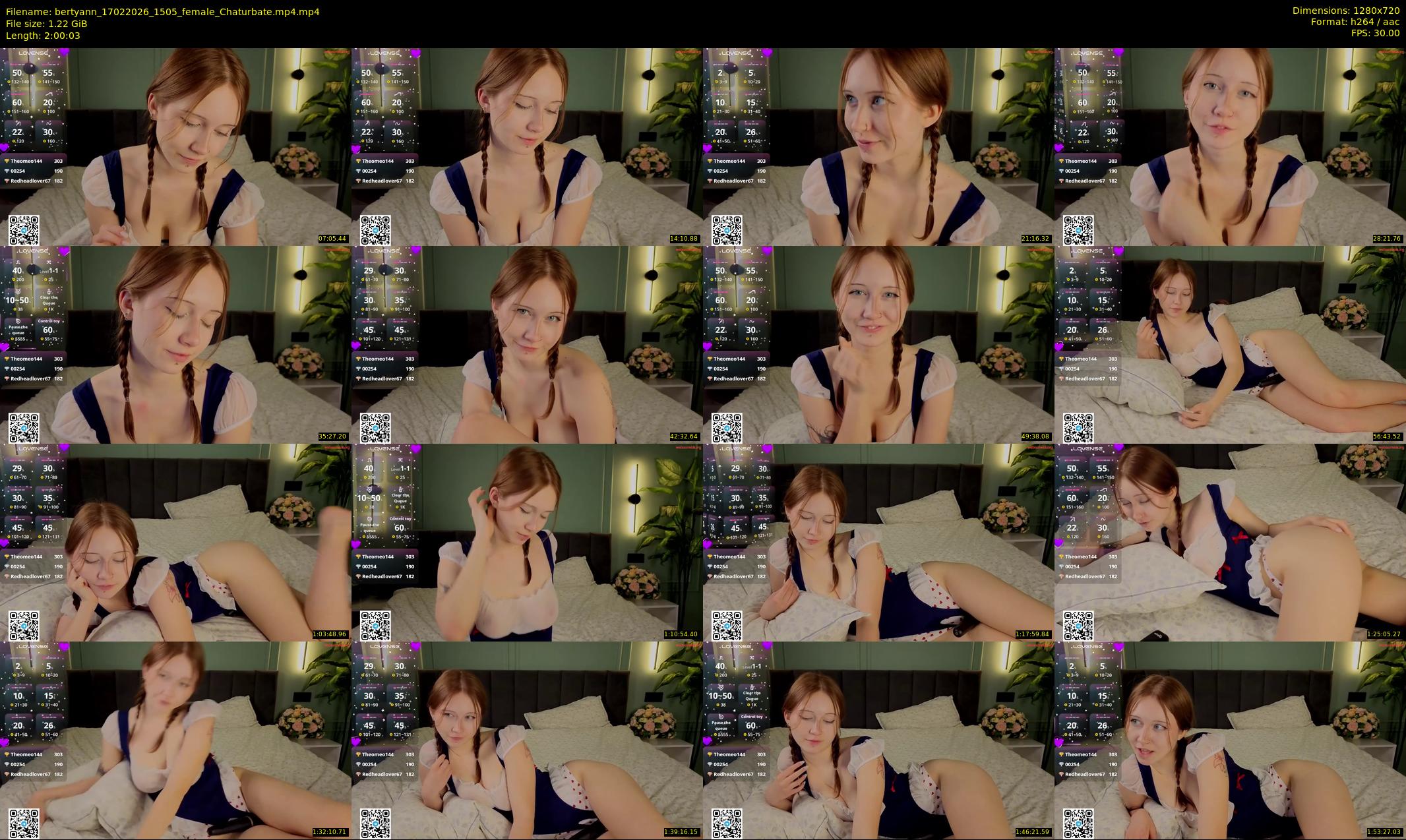 bertyann — 121 minute Chaturbate female cam show recording, 720p, Feb 17, 2026