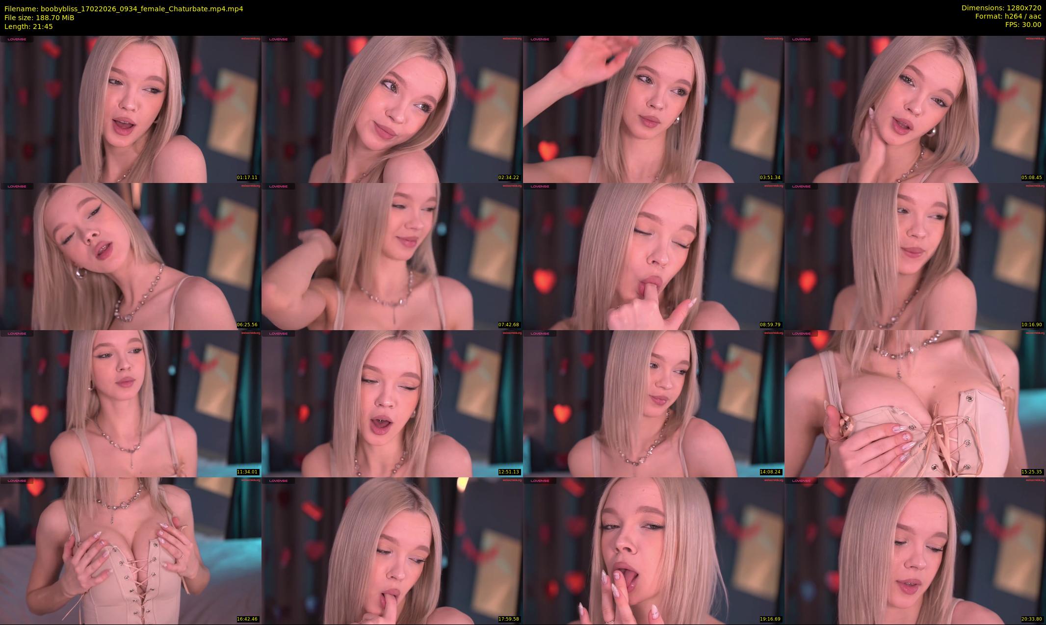 boobybliss — 22 minute Chaturbate female cam show recording, 720p, Feb 17, 2026