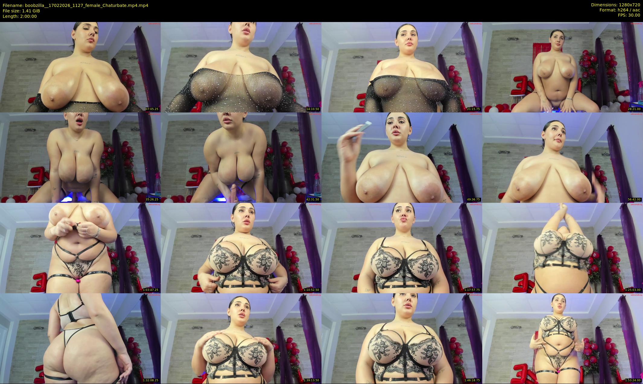 boobzilla_ — 120 minute Chaturbate female cam show recording, 720p, Feb 17, 2026