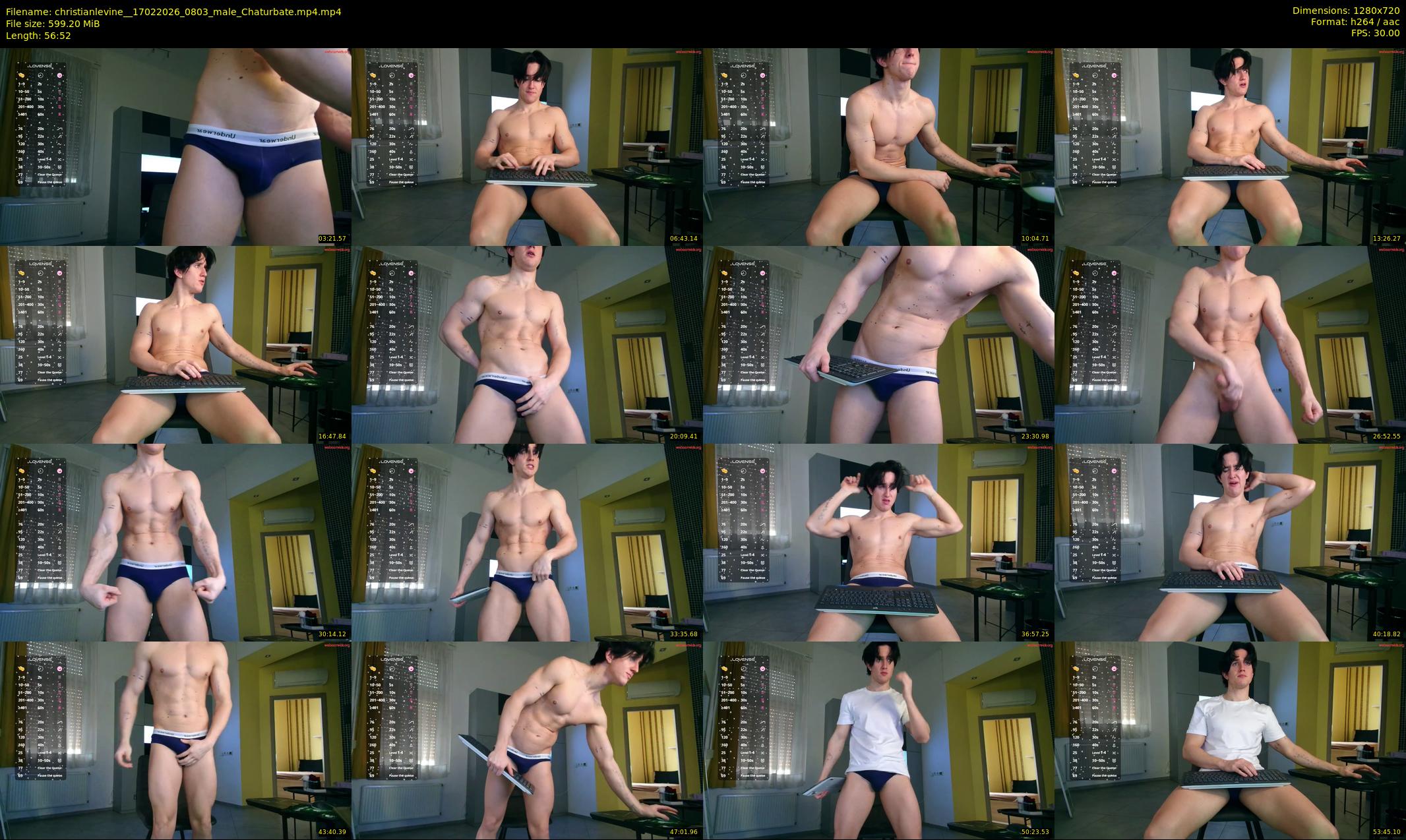 christianlevine_ — 57 minute Chaturbate male cam show recording, 720p, Feb 17, 2026