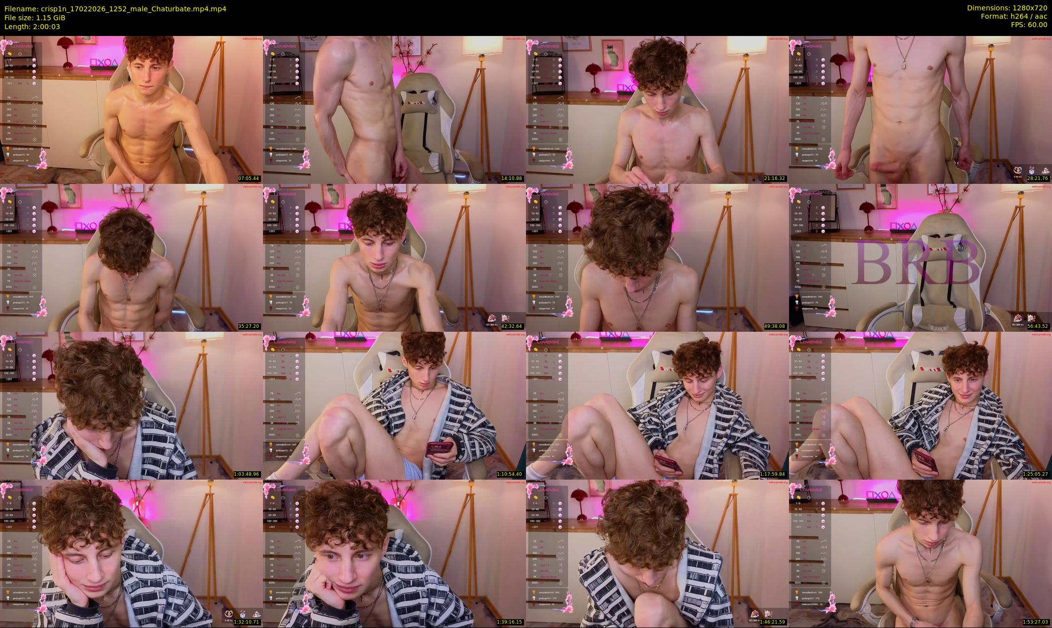 crisp1n — 121 minute Chaturbate male cam show recording, 720p, Feb 17, 2026