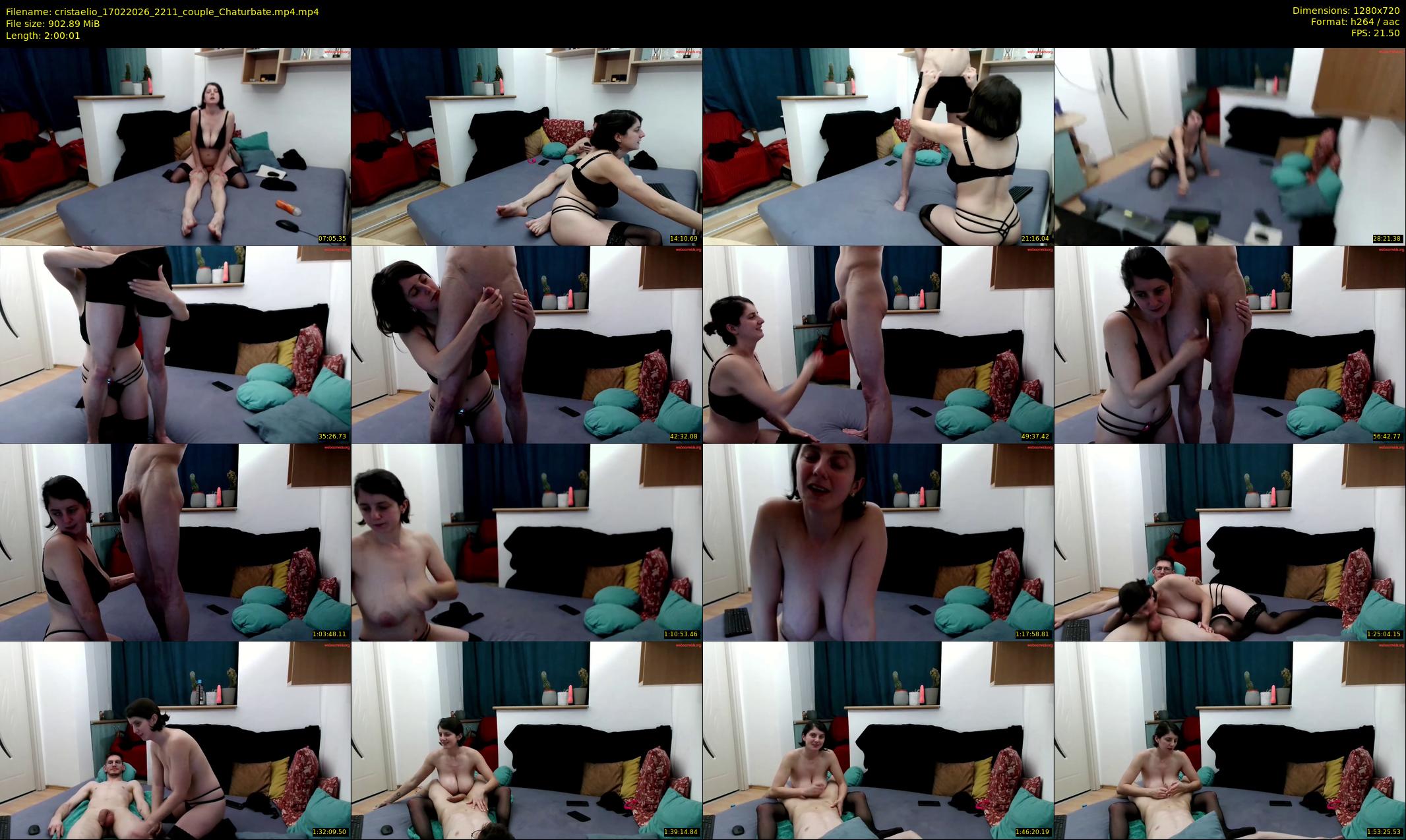 cristaelio — 121 minute Chaturbate couple cam show recording, 720p, Feb 17, 2026