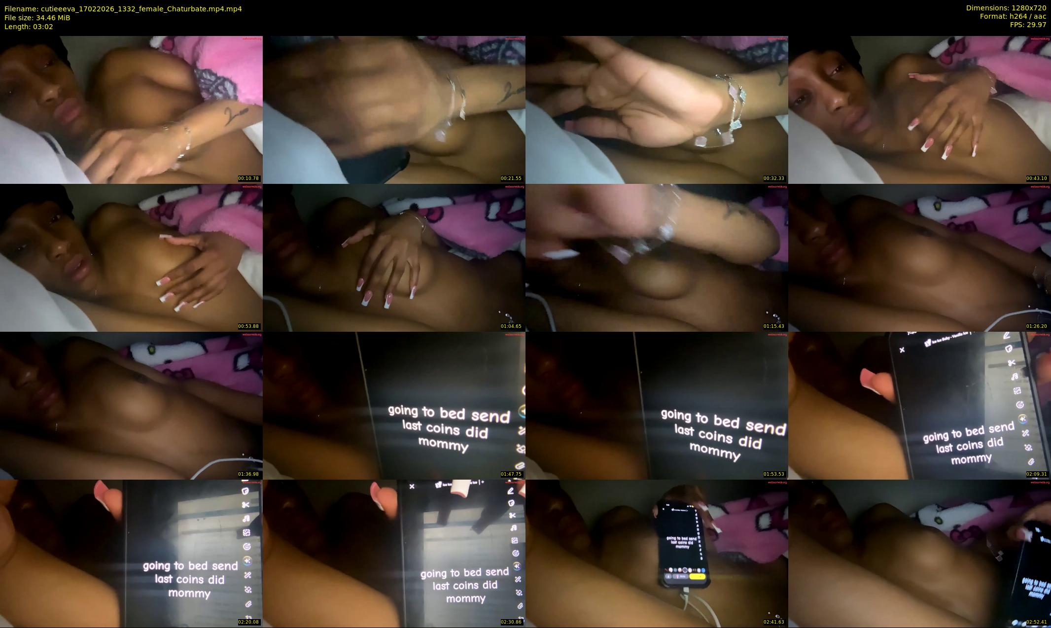 cutieeeva — 4 minute Chaturbate female cam show recording, 720p, Feb 17, 2026