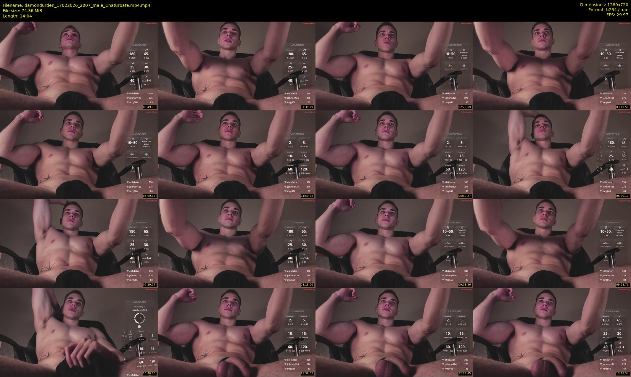damondurden — 15 minute Chaturbate male cam show recording, 720p, Feb 17, 2026