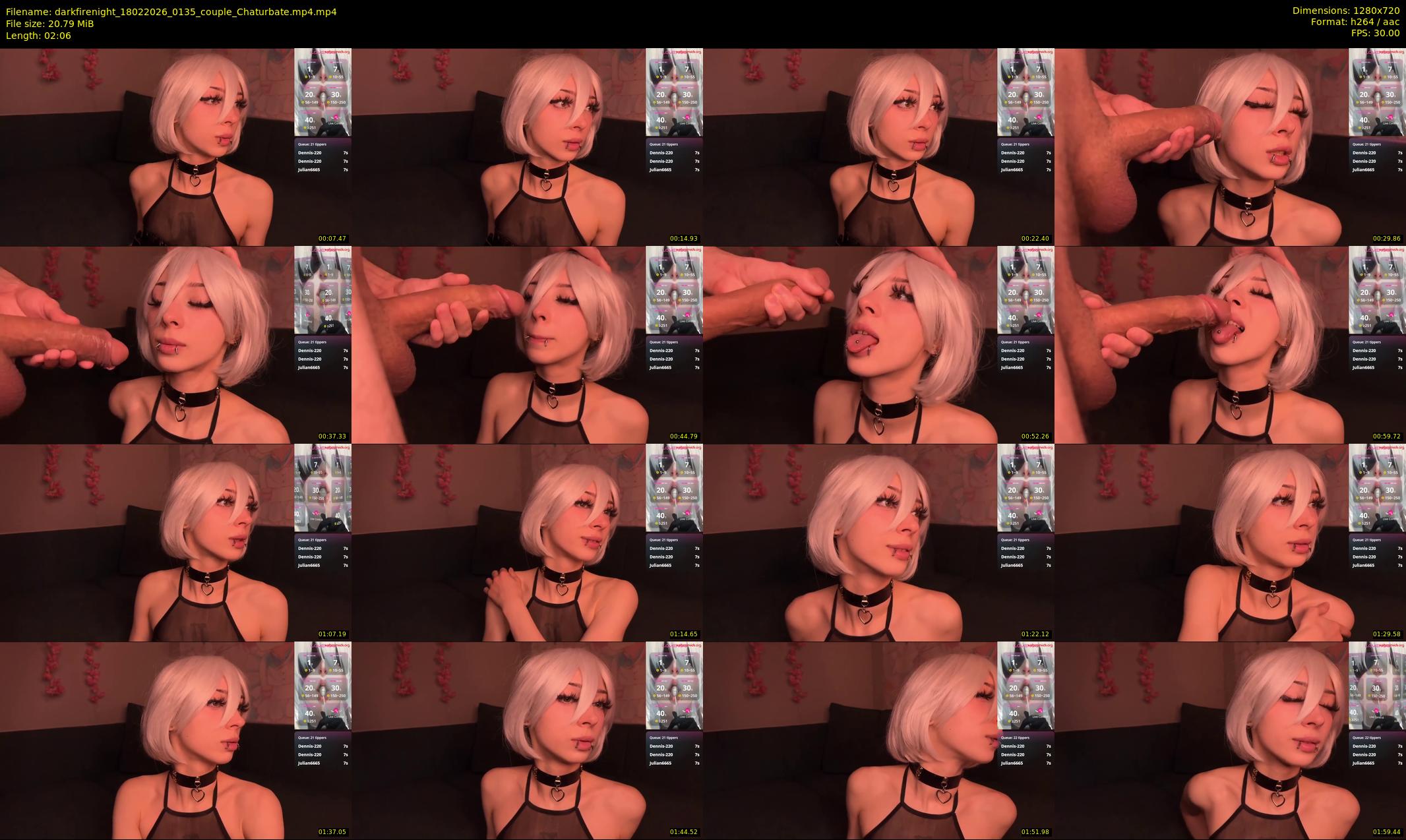 darkfirenight — 3 minute Chaturbate couple cam show recording, 720p, Feb 18, 2026