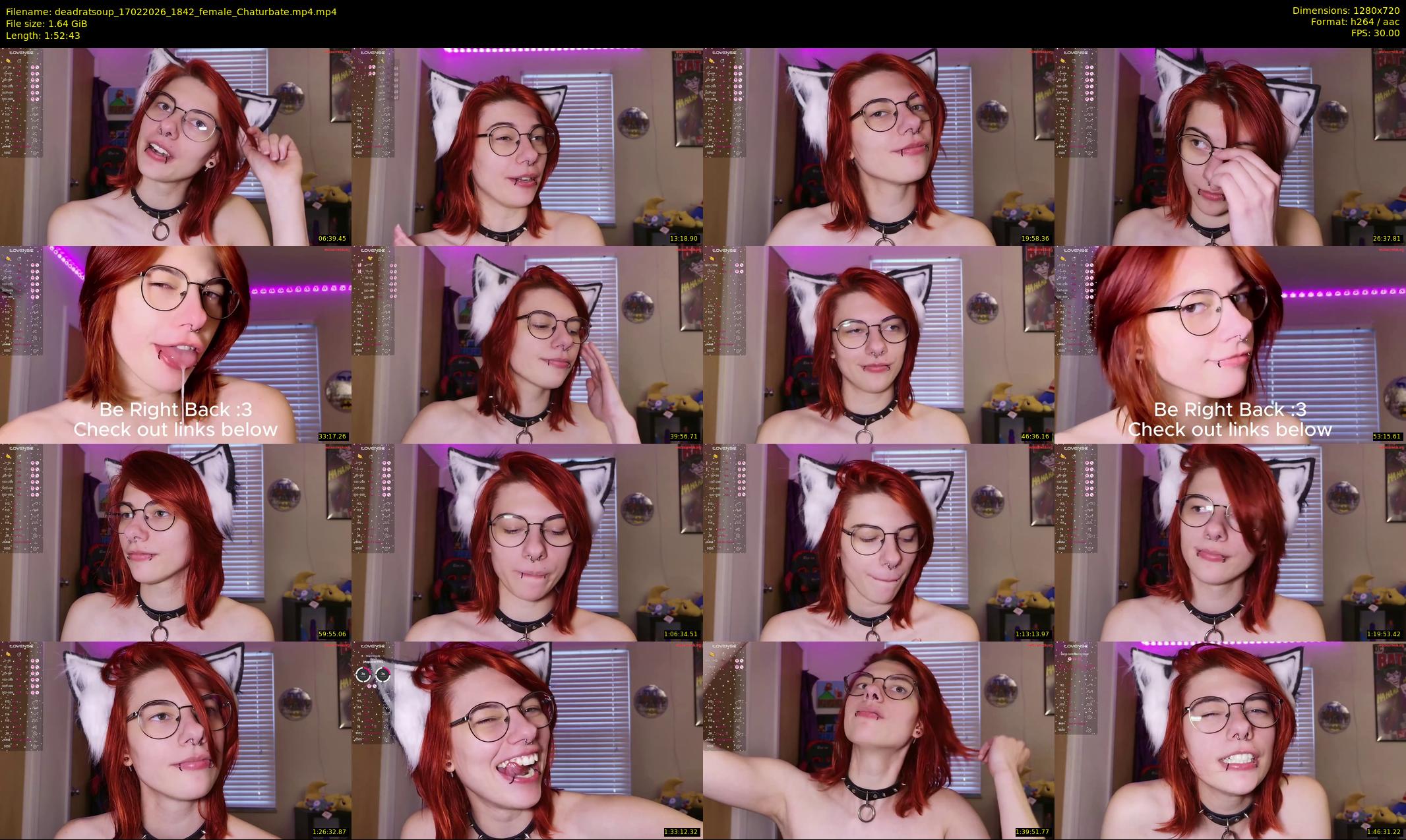 deadratsoup — 113 minute Chaturbate female cam show recording, 720p, Feb 17, 2026