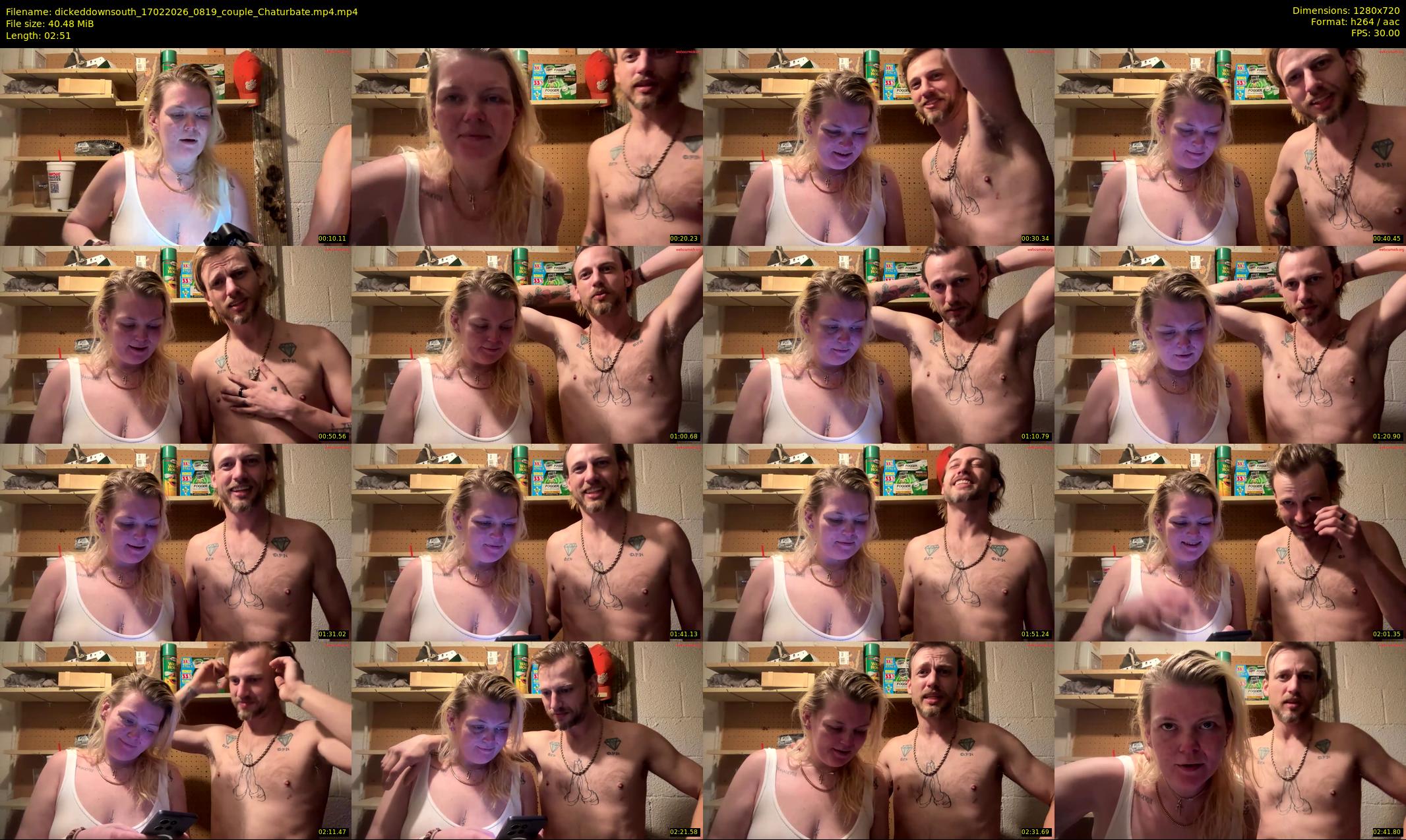 dickeddownsouth — 3 minute Chaturbate couple cam show recording, 720p, Feb 17, 2026