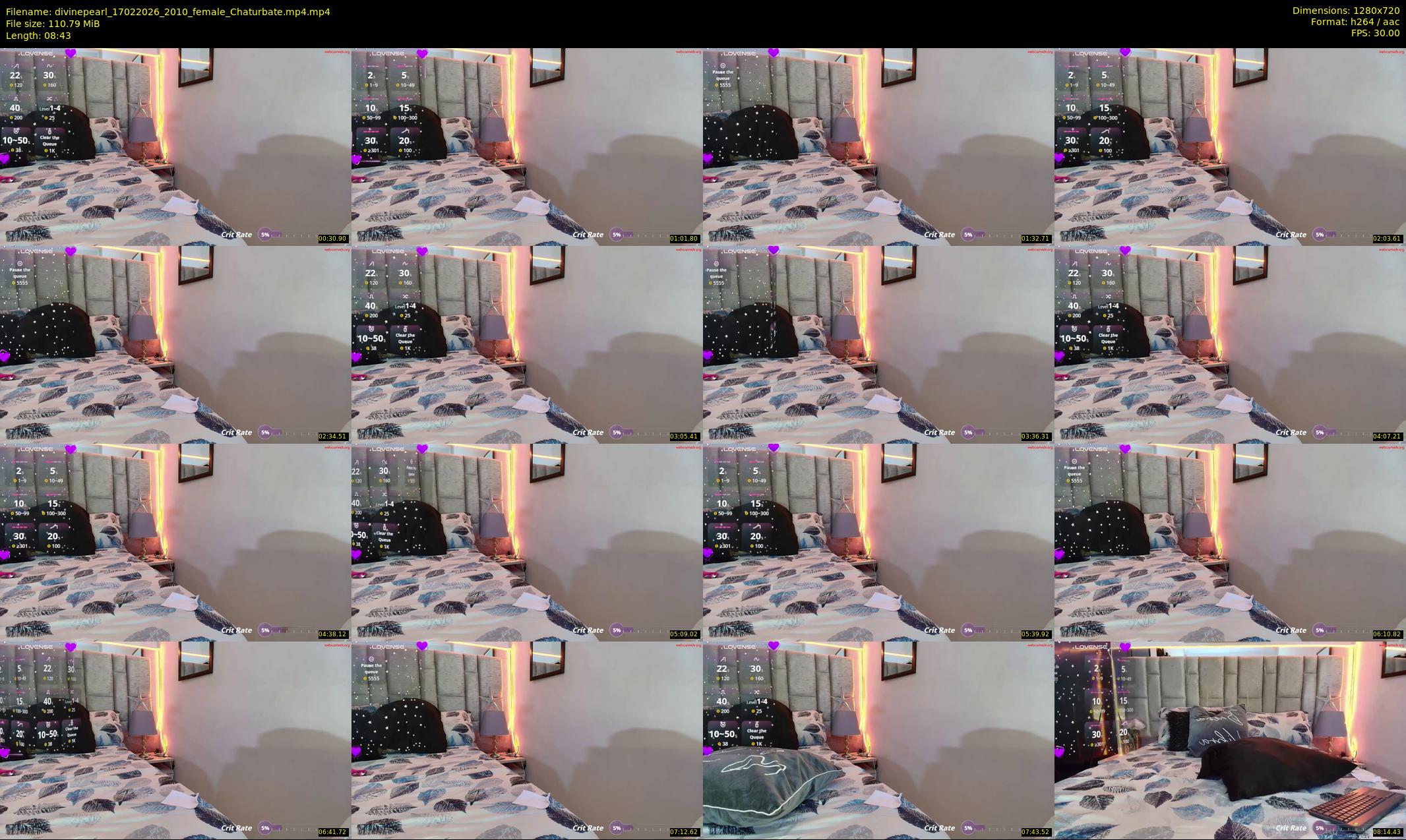 divinepearl — 9 minute Chaturbate female cam show recording, 720p, Feb 17, 2026