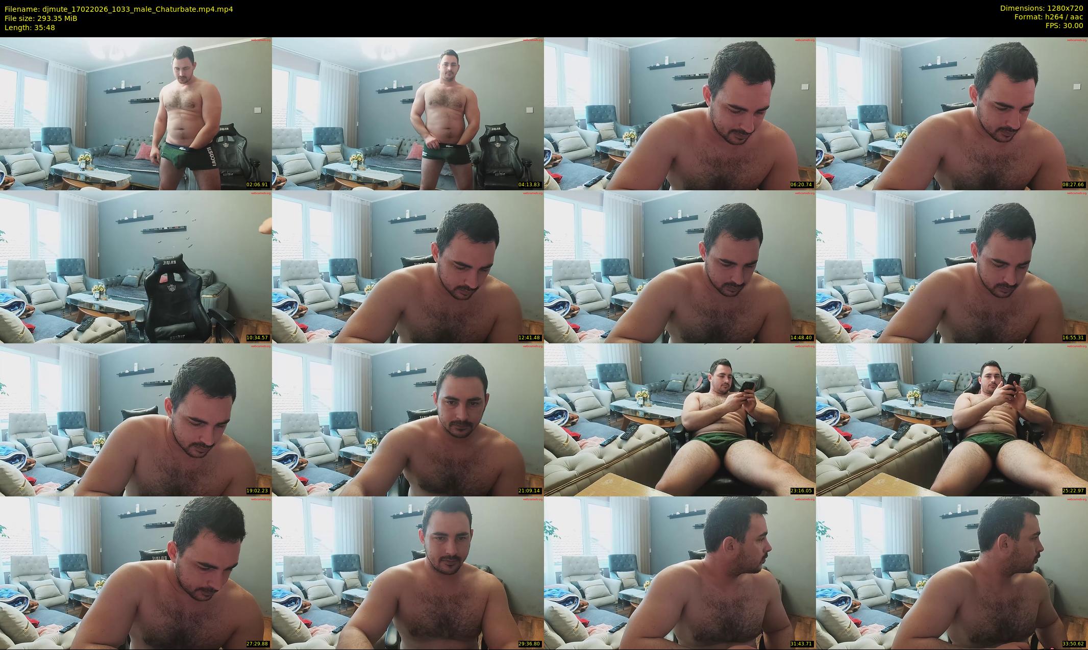 djmute — 36 minute Chaturbate male cam show recording, 720p, Feb 17, 2026