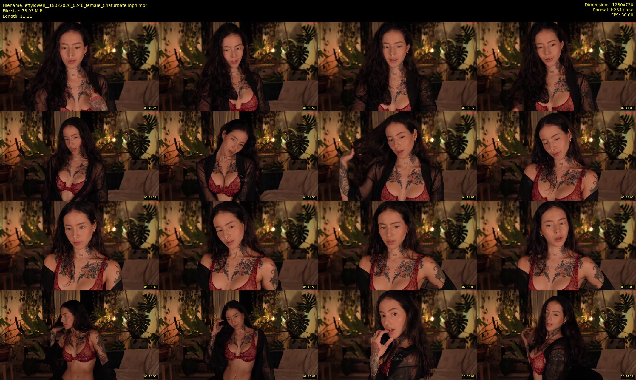 effylowell_ — 12 minute Chaturbate female cam show recording, 720p, Feb 18, 2026