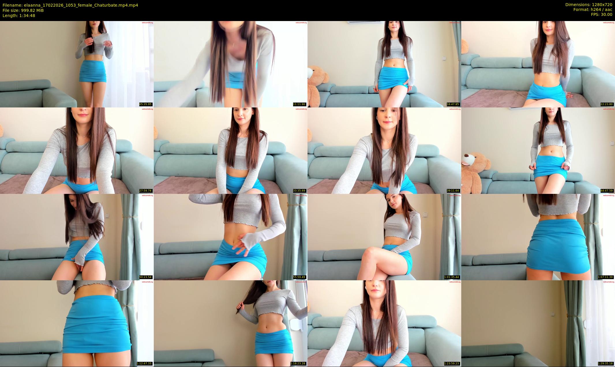 elaanna — 95 minute Chaturbate female cam show recording, 720p, Feb 17, 2026