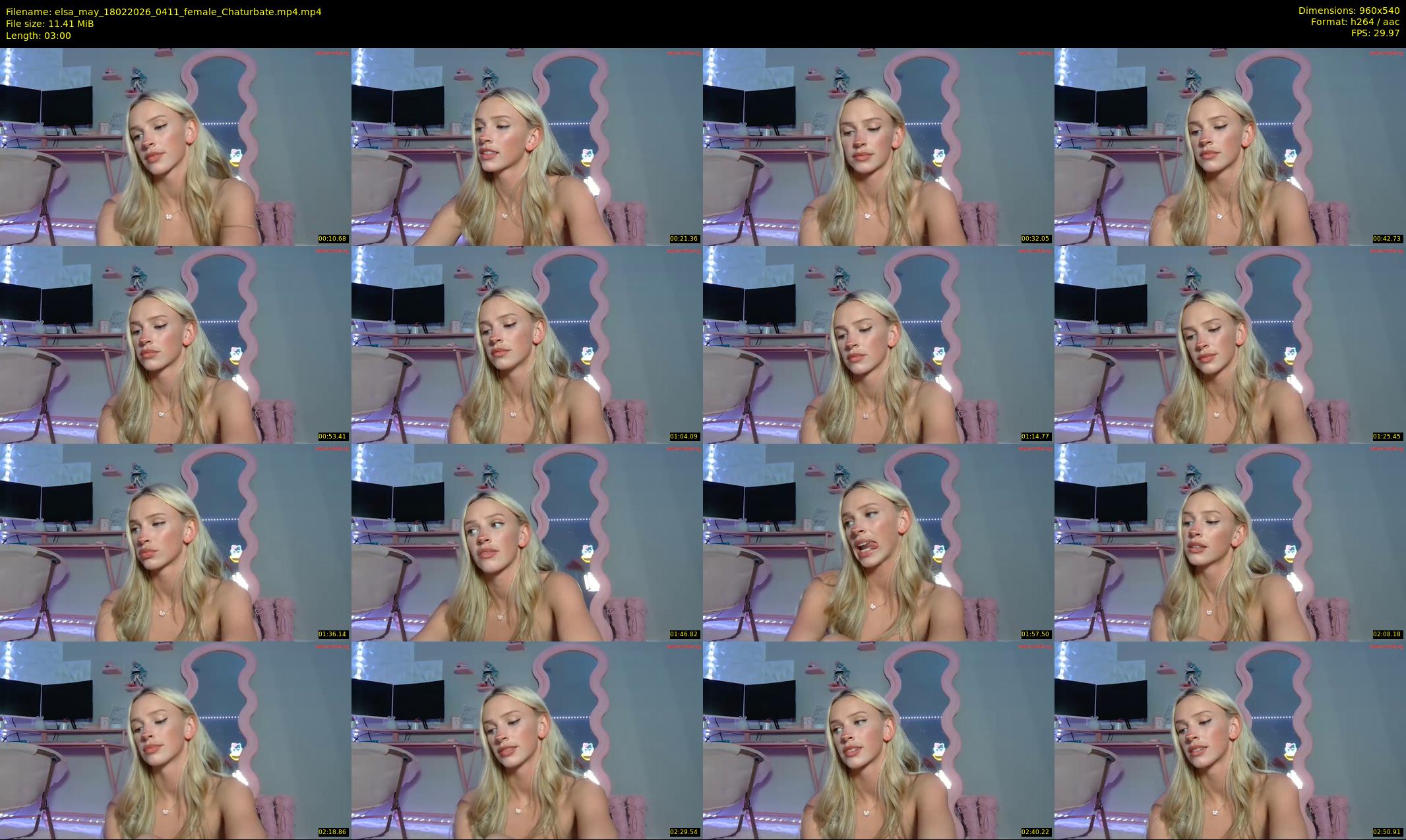 elsa_may — 3 minute Chaturbate female cam show recording, 480p, Feb 18, 2026