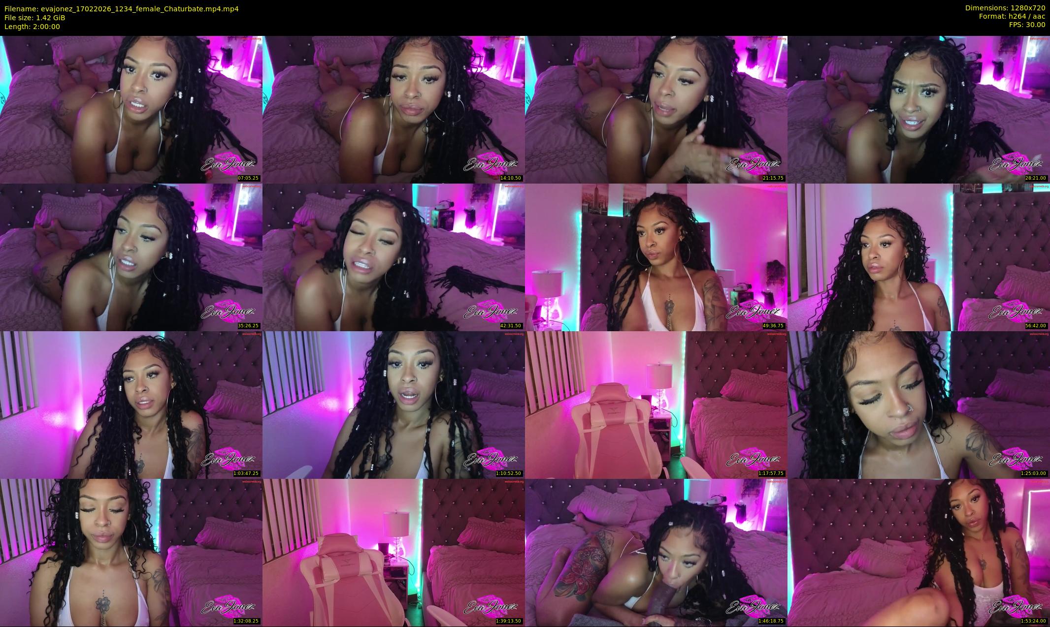 evajonez — 120 minute Chaturbate female cam show recording, 720p, Feb 17, 2026