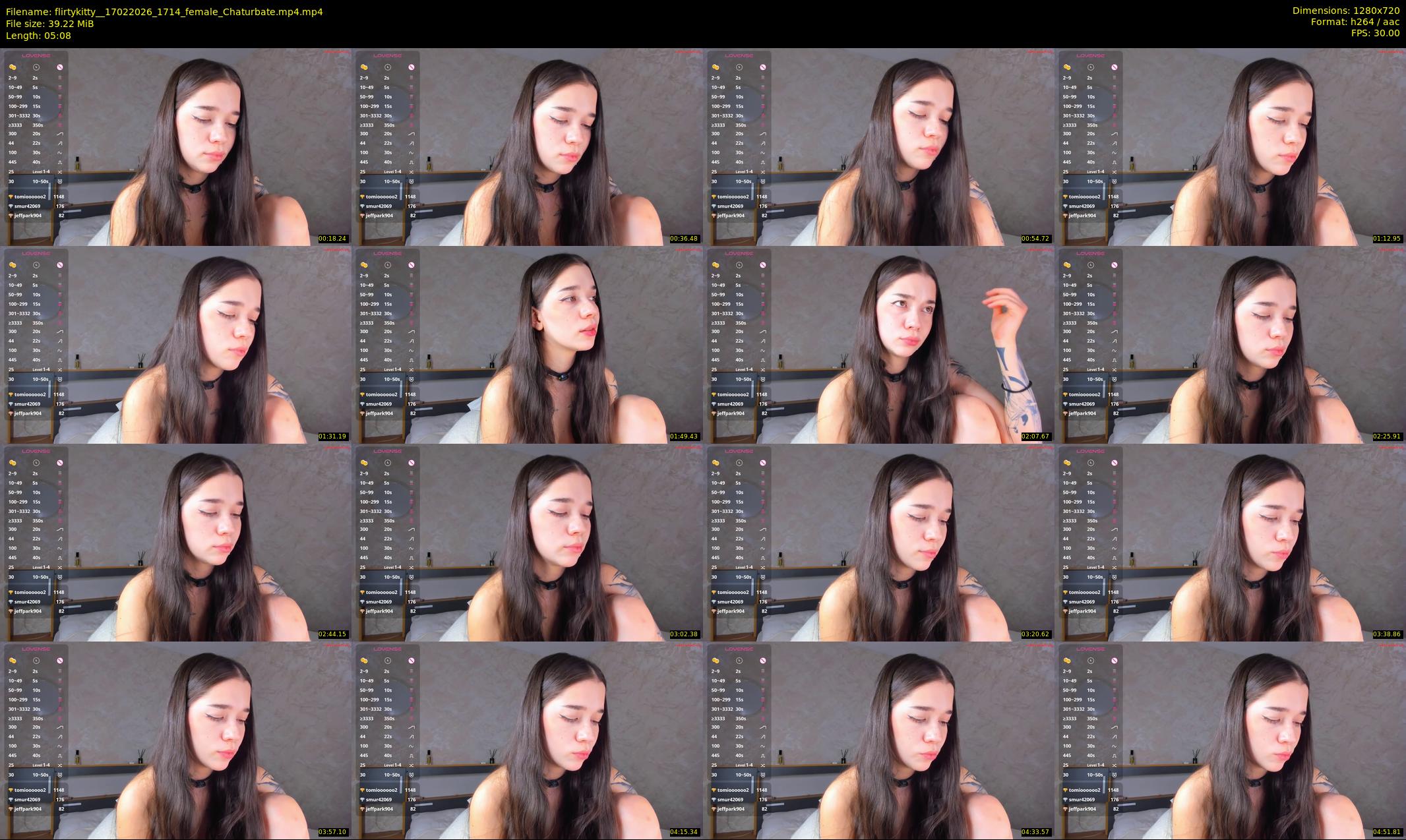 flirtykitty_ — 6 minute Chaturbate female cam show recording, 720p, Feb 17, 2026