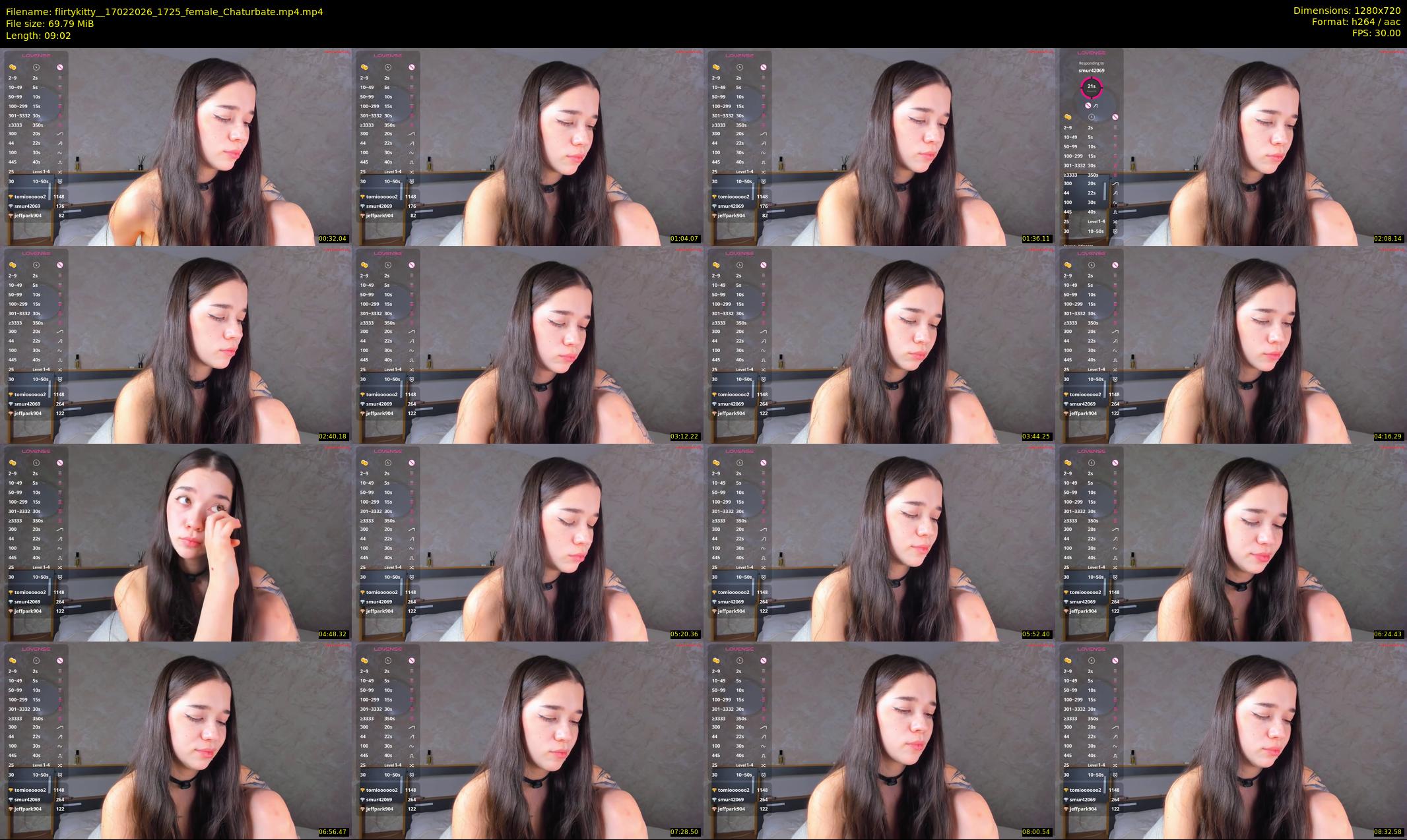 flirtykitty_ — 10 minute Chaturbate female cam show recording, 720p, Feb 17, 2026
