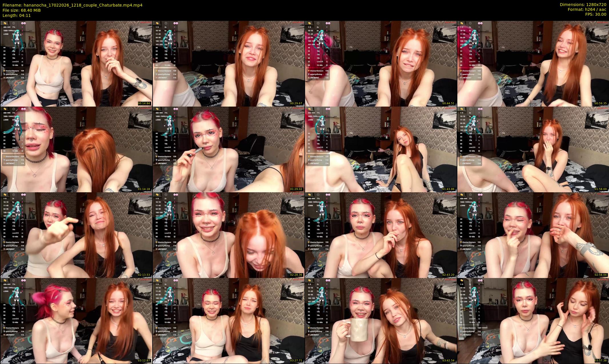 hananocha — 5 minute Chaturbate couple cam show recording, 720p, Feb 17, 2026