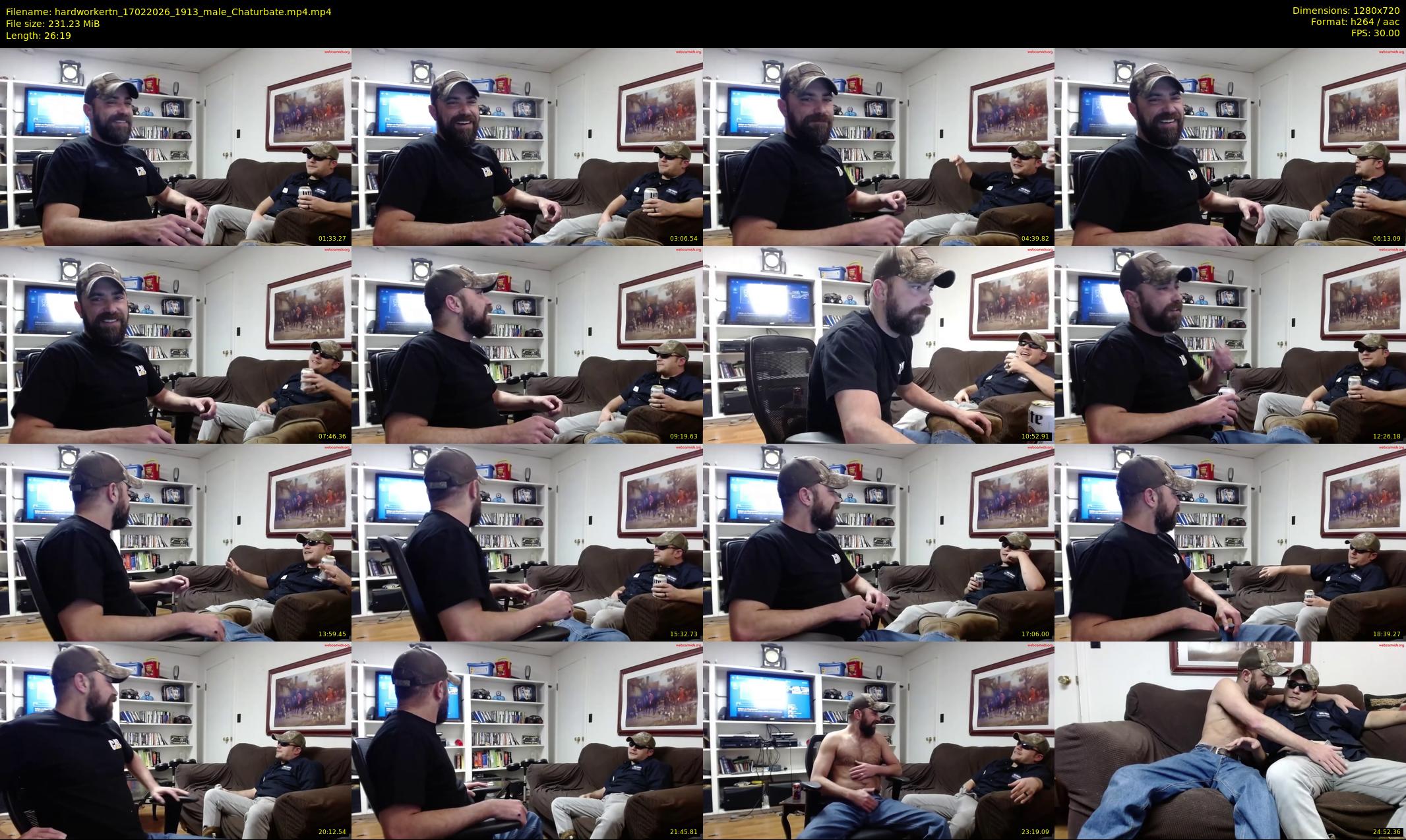 hardworkertn — 27 minute Chaturbate male cam show recording, 720p, Feb 17, 2026