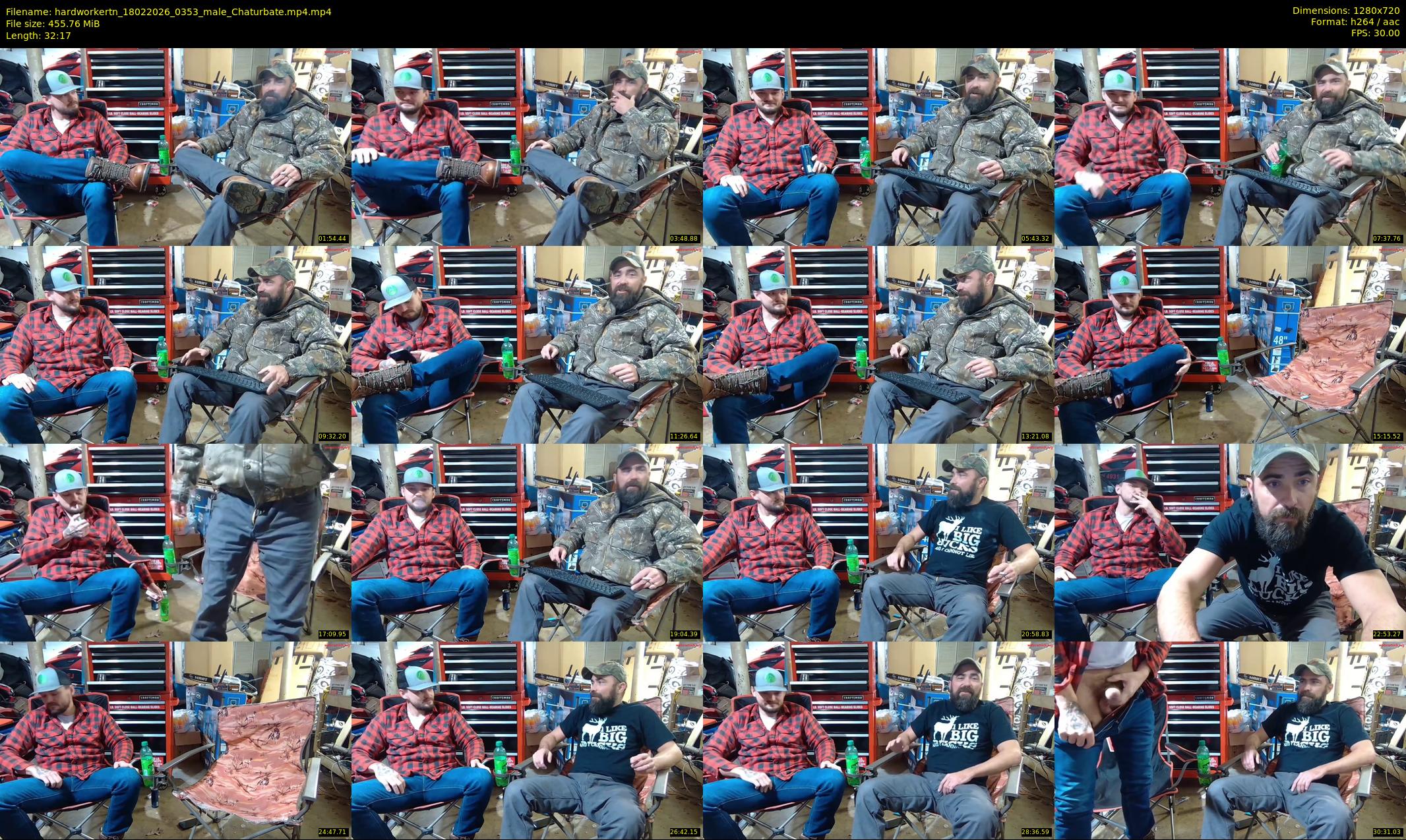 hardworkertn — 33 minute Chaturbate male cam show recording, 720p, Feb 18, 2026
