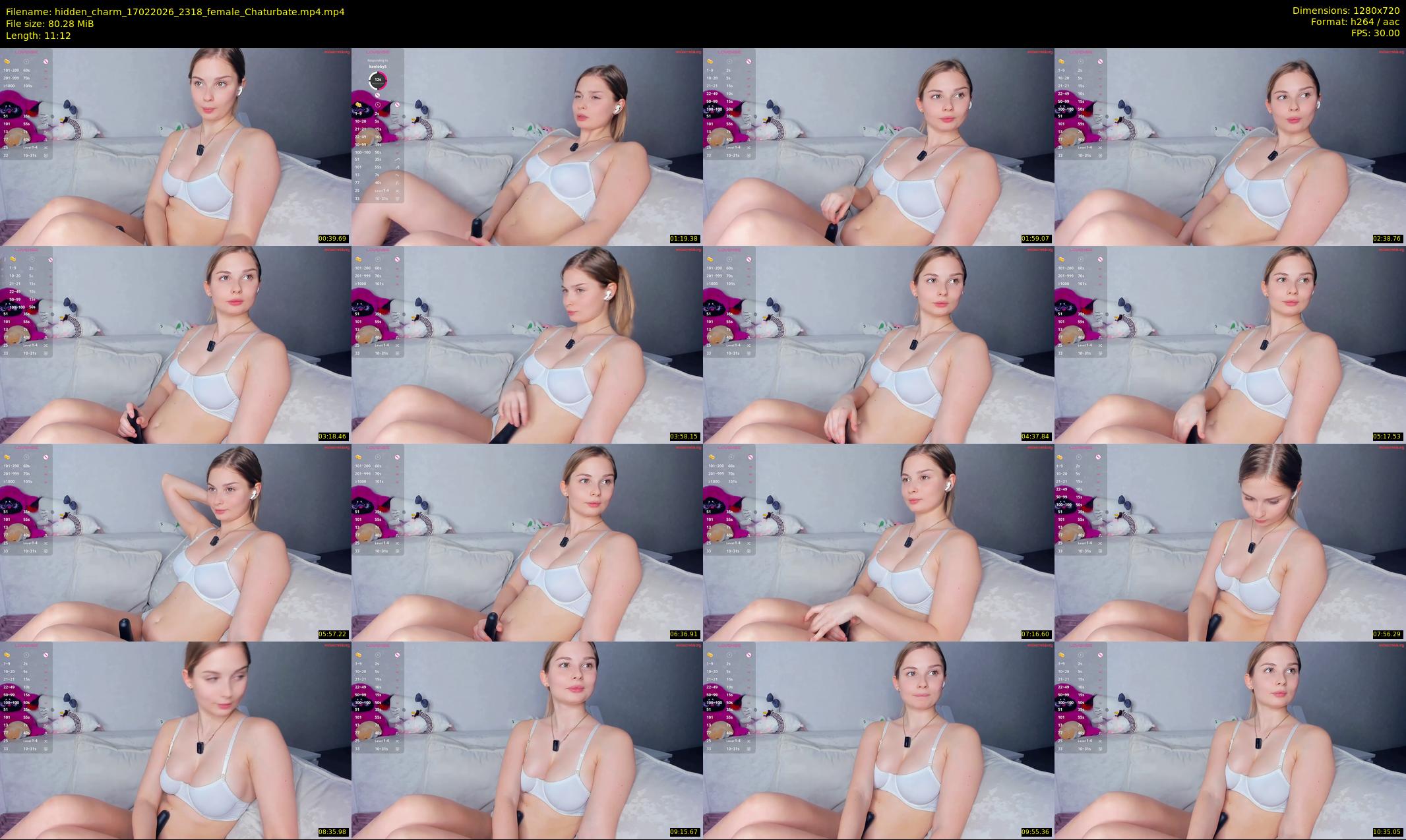 hidden_charm — 12 minute Chaturbate female cam show recording, 720p, Feb 17, 2026