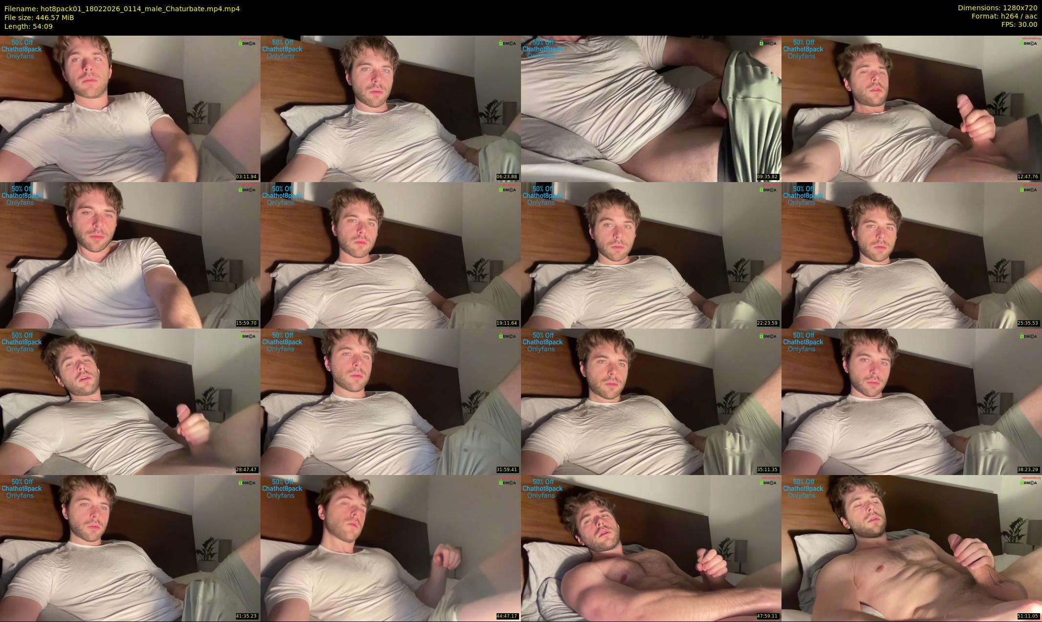 hot8pack01 — 55 minute Chaturbate male cam show recording, 720p, Feb 18, 2026