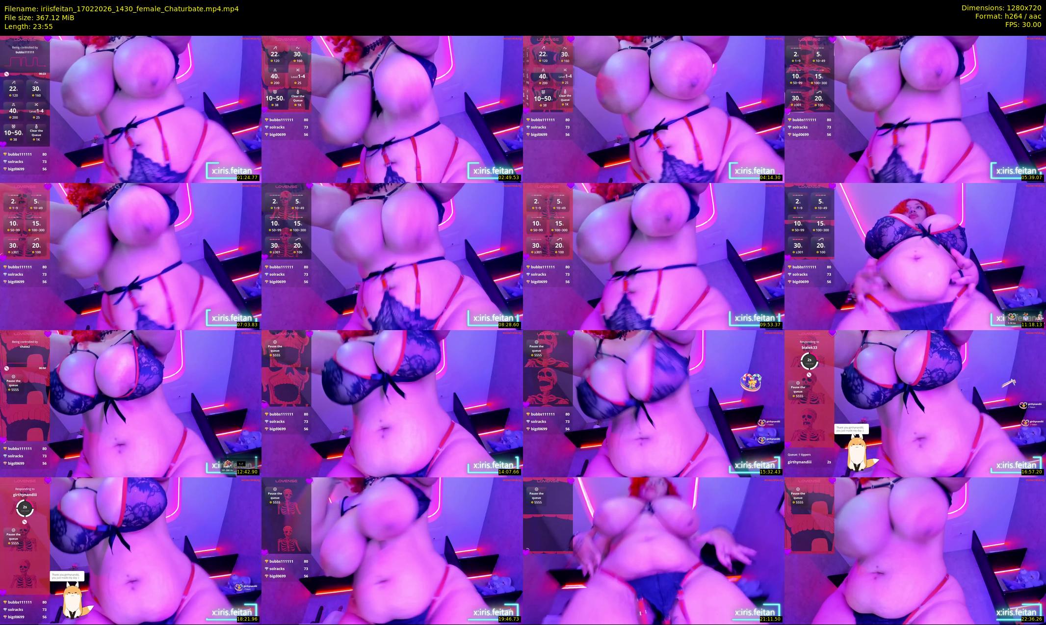 iriisfeitan — 24 minute Chaturbate female cam show recording, 720p, Feb 17, 2026