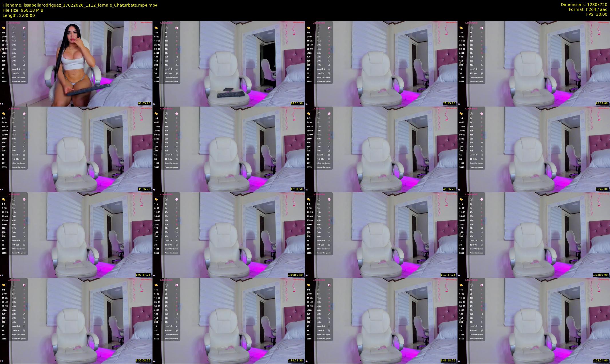 issabellarodriguez — 120 minute Chaturbate female cam show recording, 720p, Feb 17, 2026