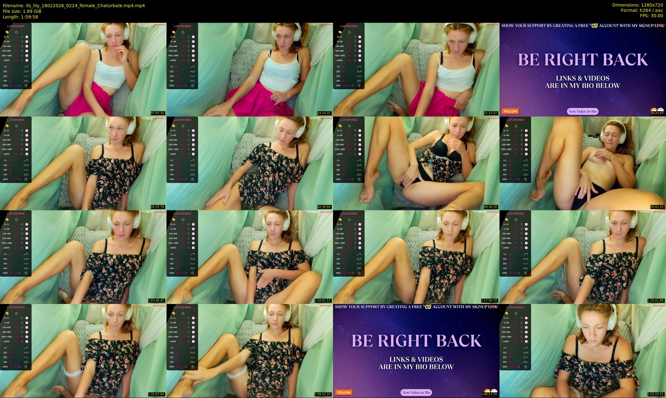 its_lily — 120 minute Chaturbate female cam show recording, 720p, Feb 18, 2026