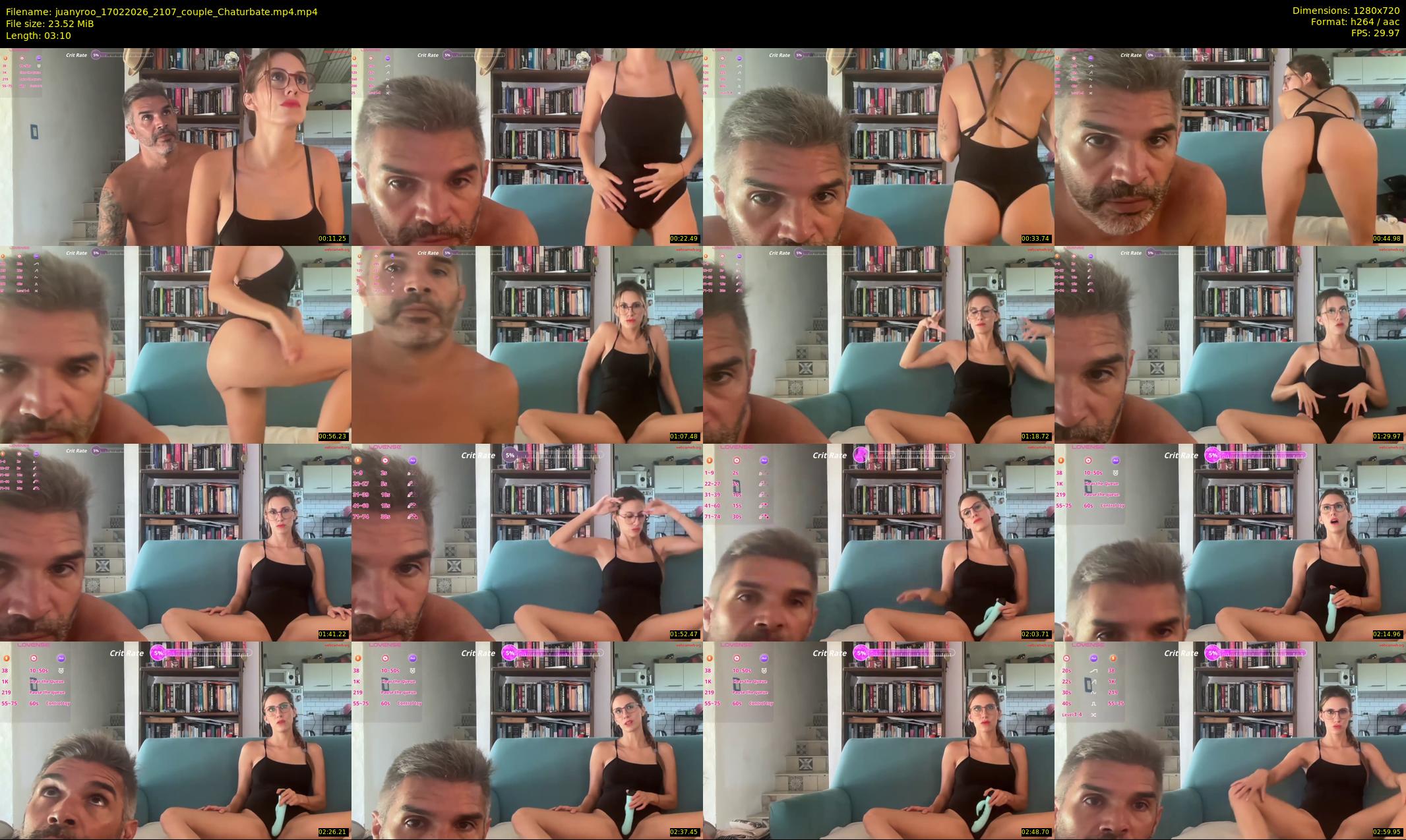 juanyroo — 4 minute Chaturbate couple cam show recording, 720p, Feb 17, 2026