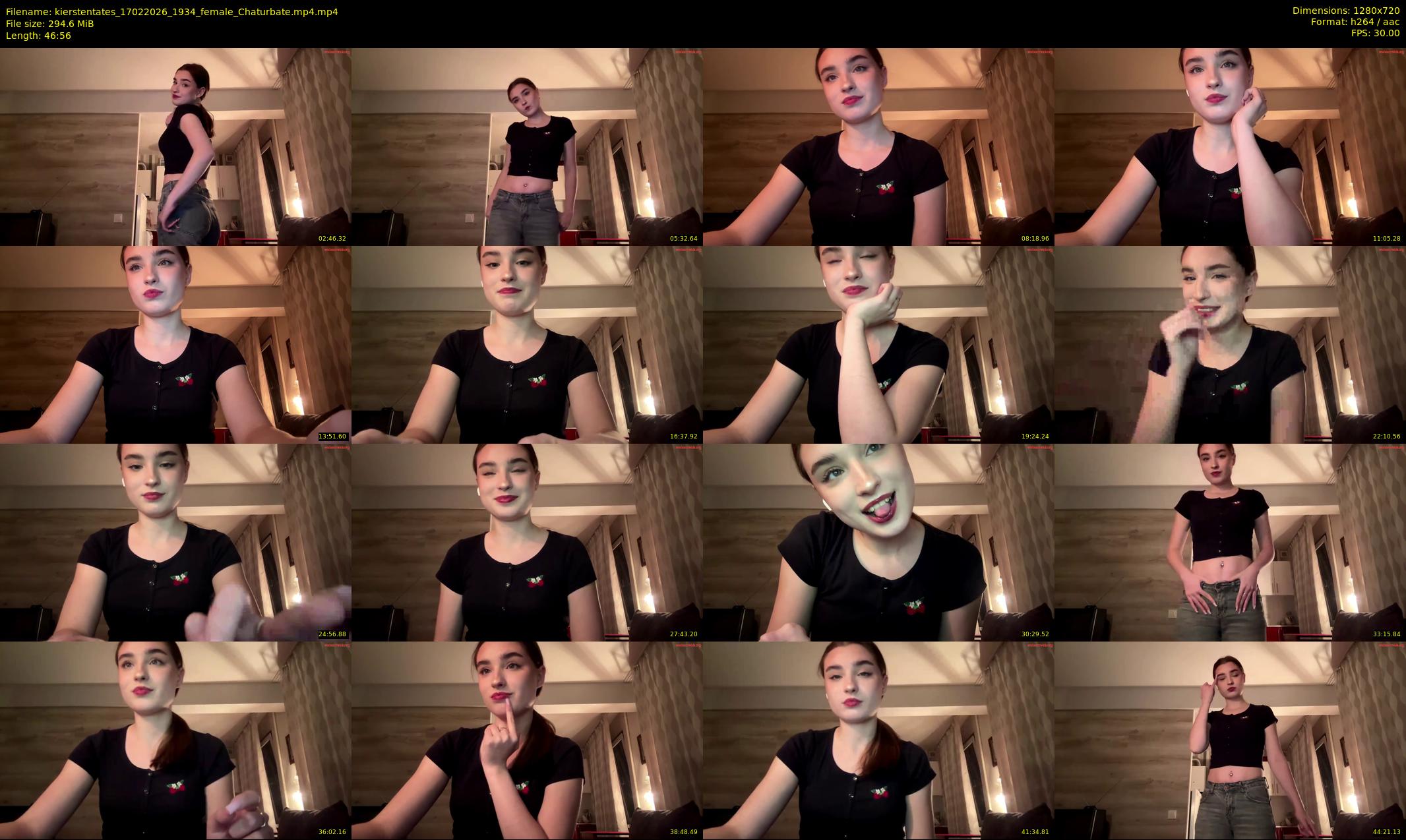 kierstentates — 47 minute Chaturbate female cam show recording, 720p, Feb 17, 2026