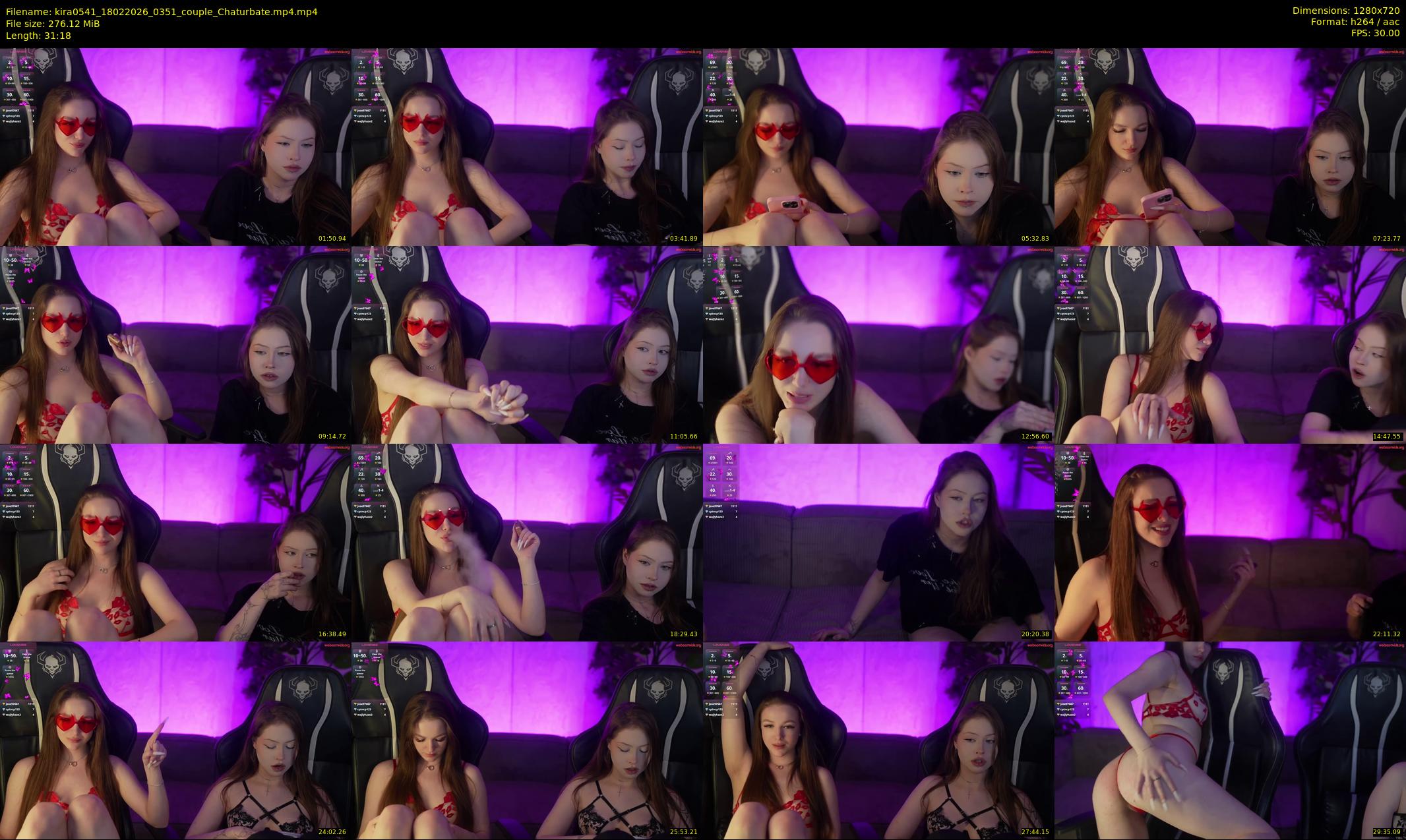 kira0541 — 32 minute Chaturbate couple cam show recording, 720p, Feb 18, 2026