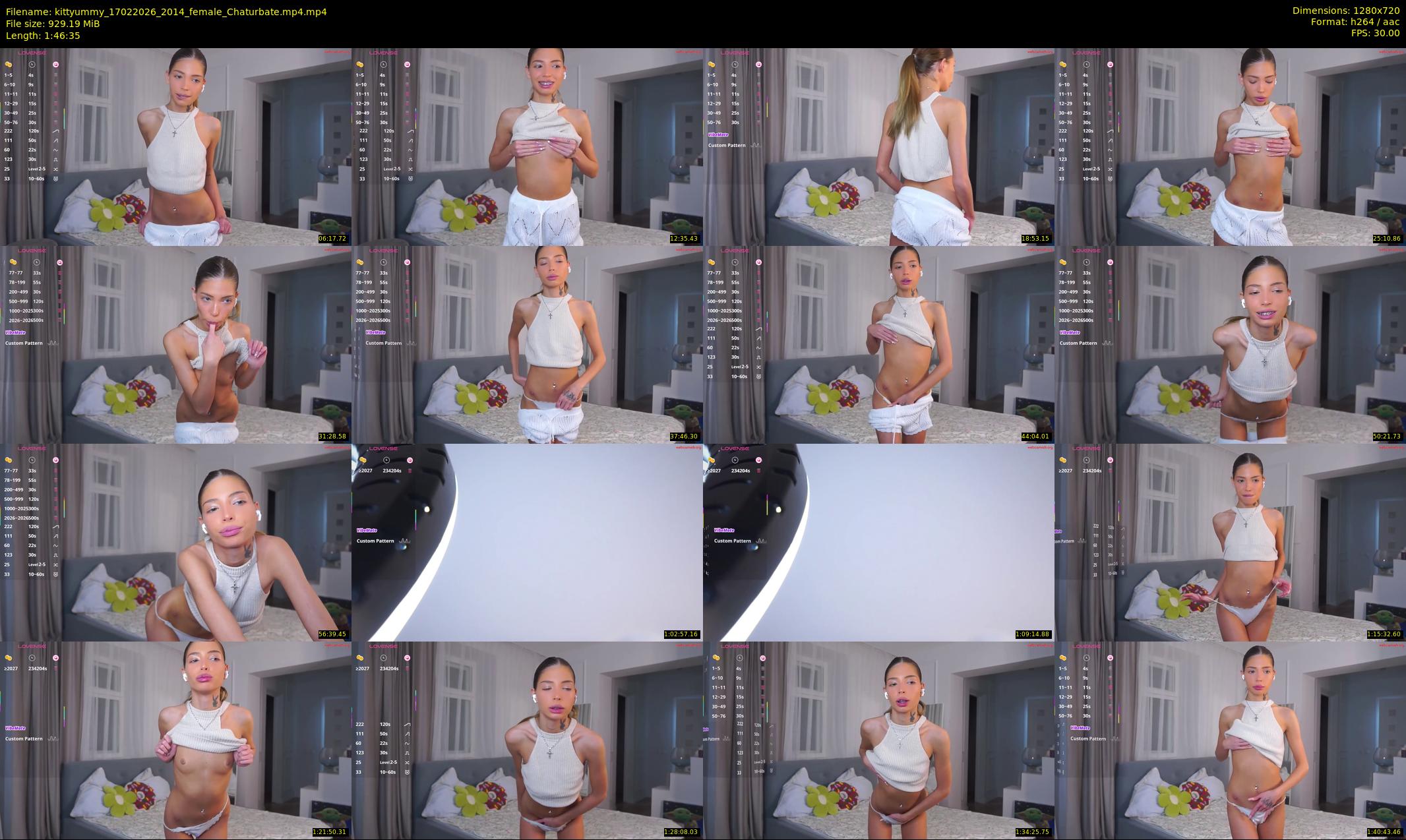 kittyummy — 107 minute Chaturbate female cam show recording, 720p, Feb 17, 2026