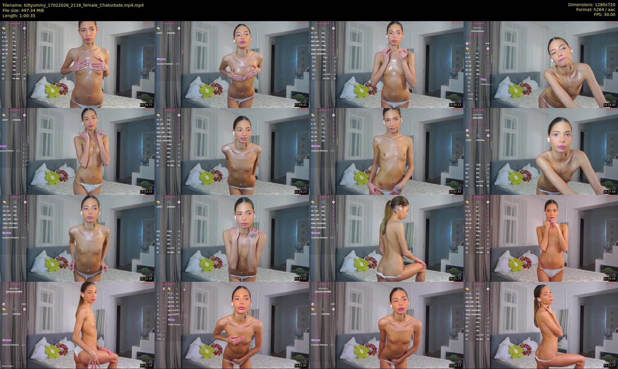 kittyummy — 61 minute Chaturbate female cam show recording, 720p, Feb 17, 2026