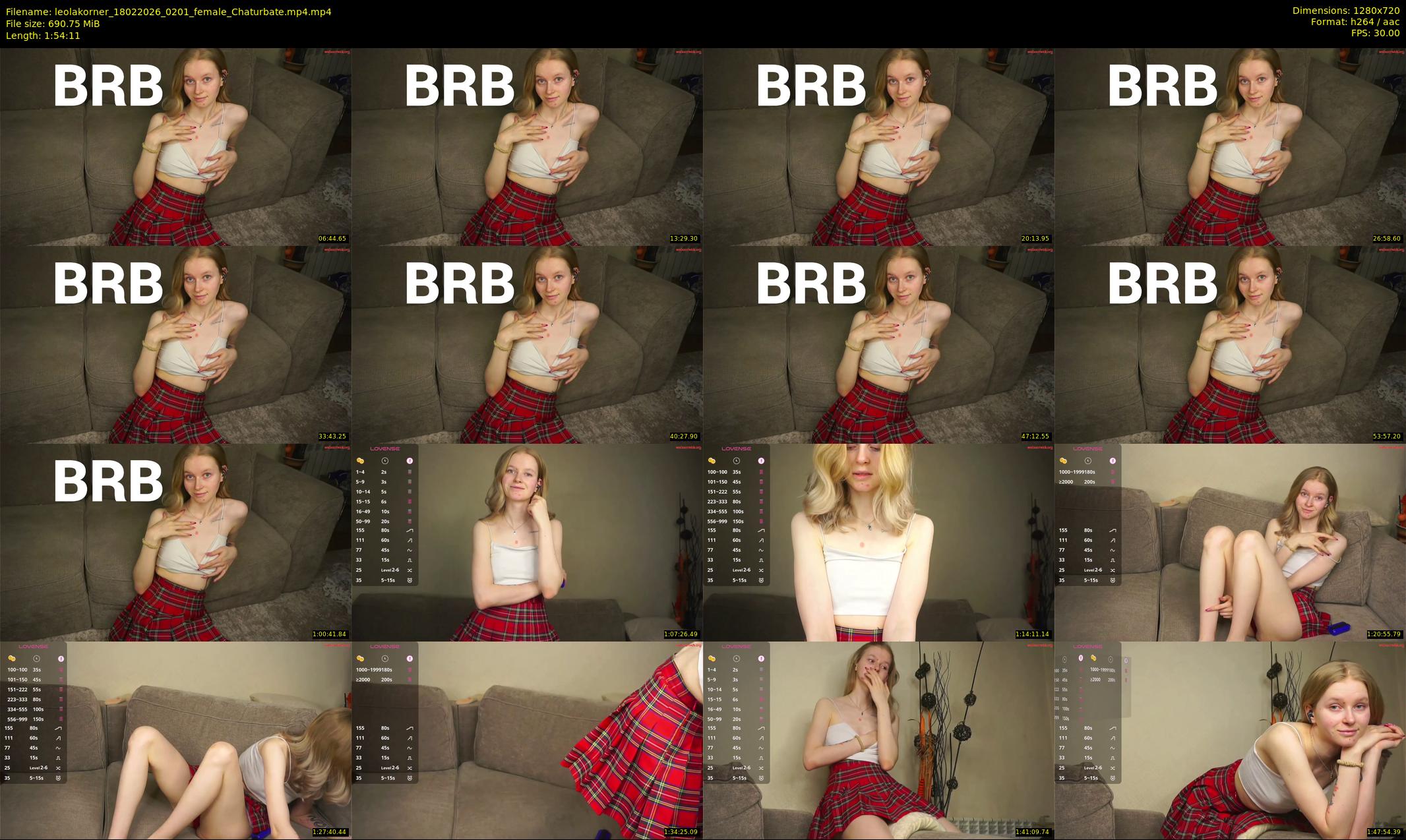 leolakorner — 115 minute Chaturbate female cam show recording, 720p, Feb 18, 2026