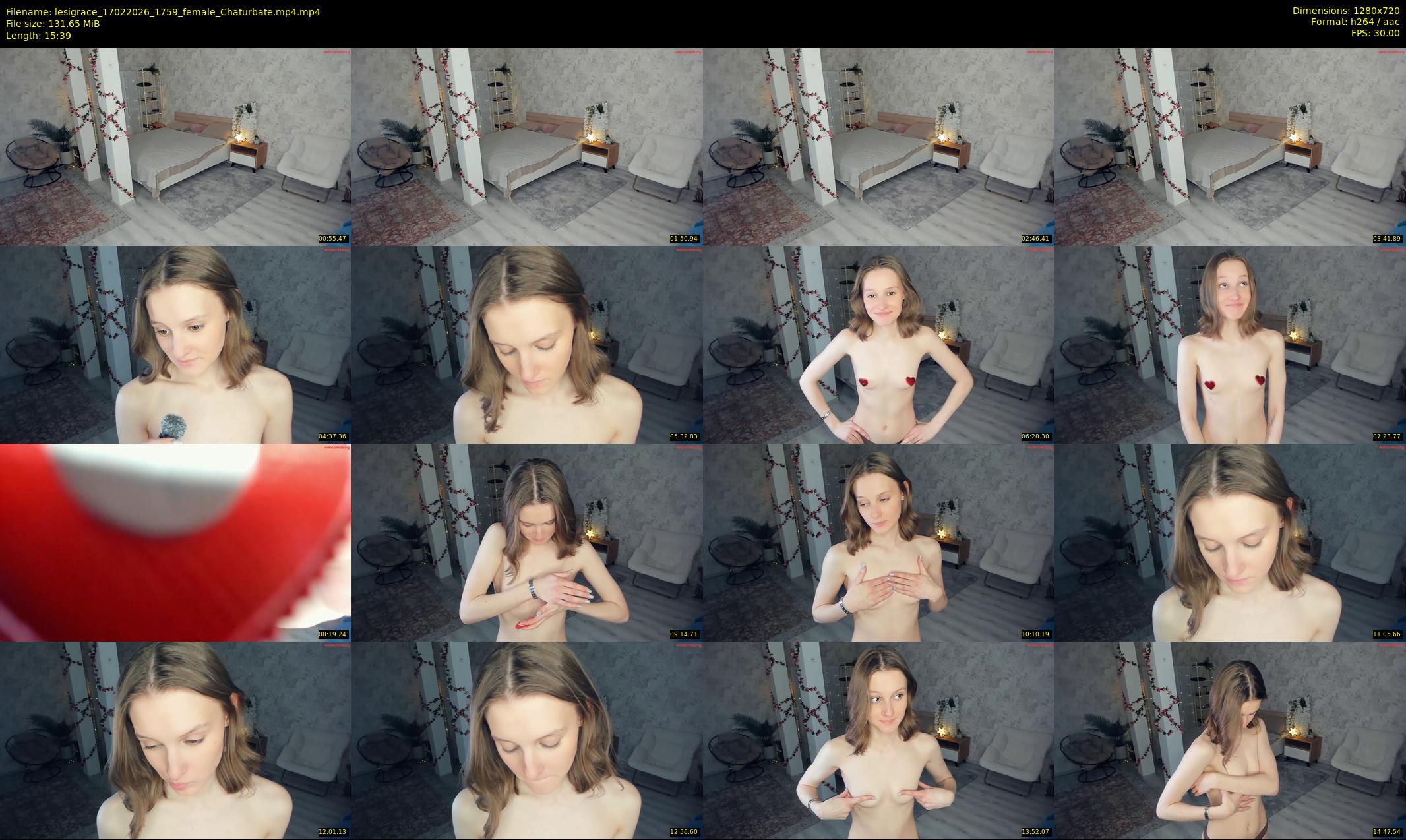 lesigrace — 16 minute Chaturbate female cam show recording, 720p, Feb 17, 2026