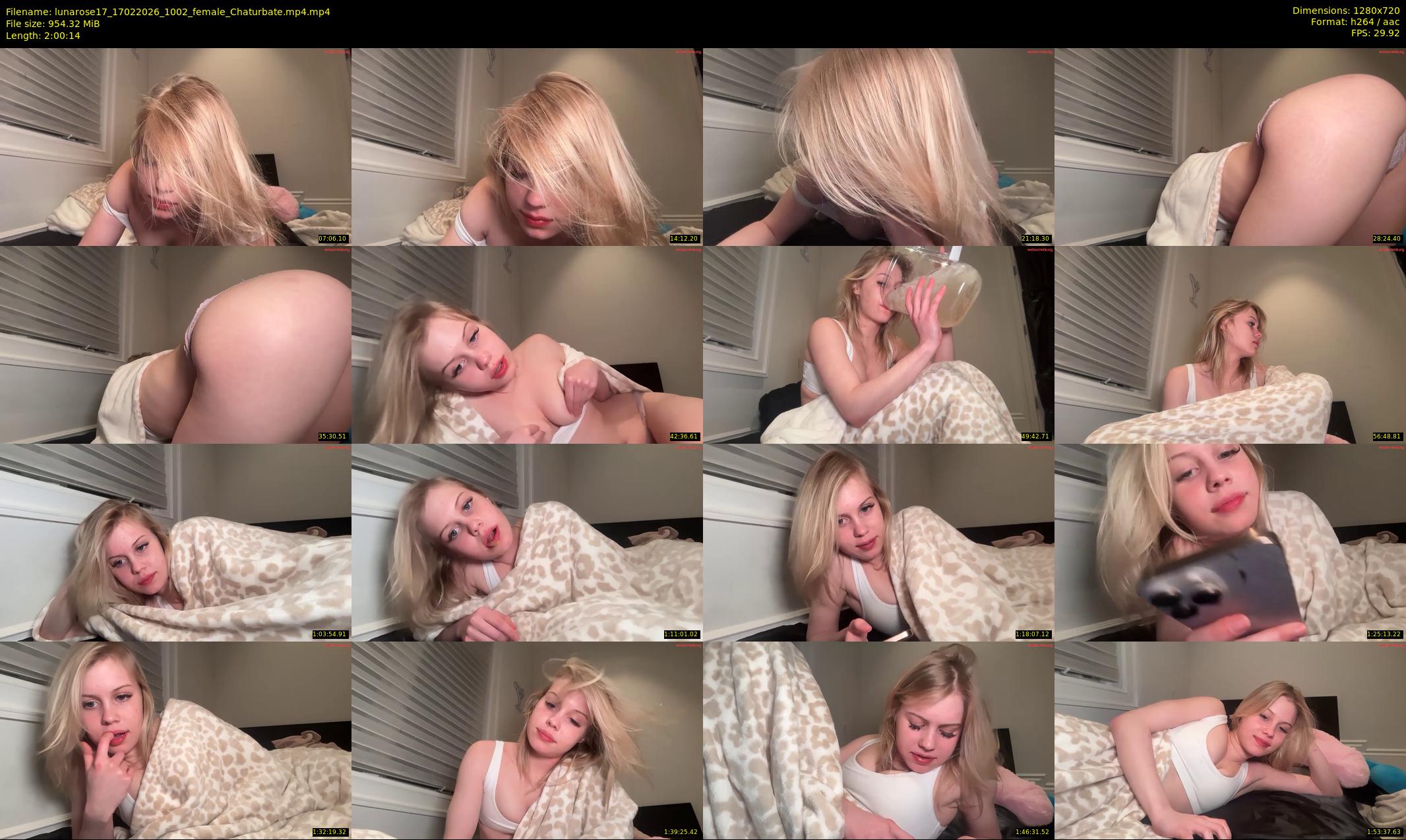 lunarose17 — 121 minute Chaturbate female cam show recording, 720p, Feb 17, 2026