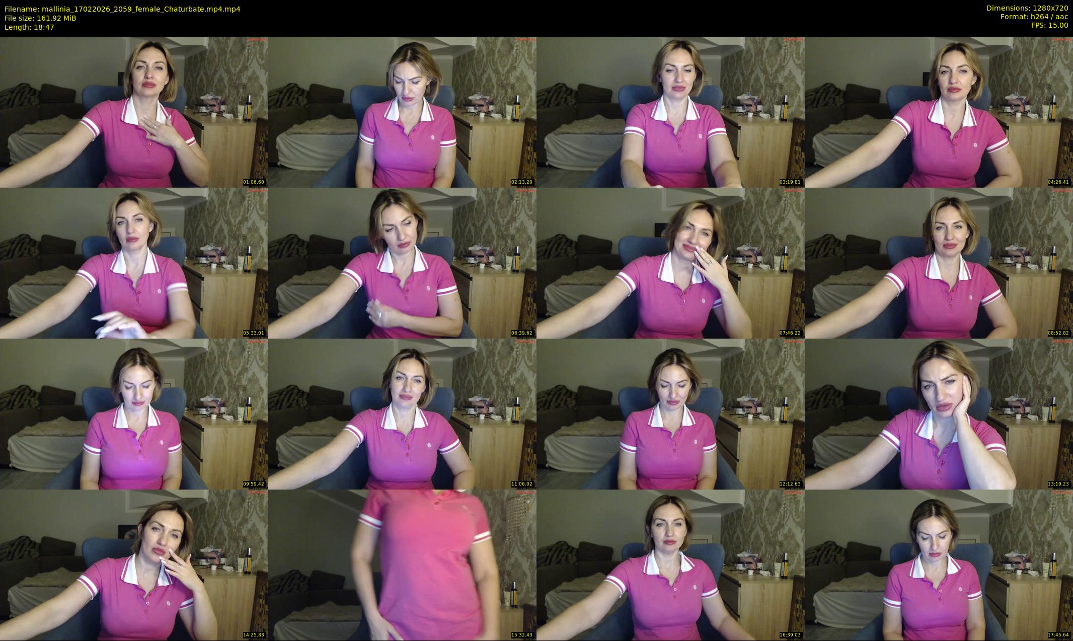 mallinia — 19 minute Chaturbate female cam show recording, 720p, Feb 17, 2026