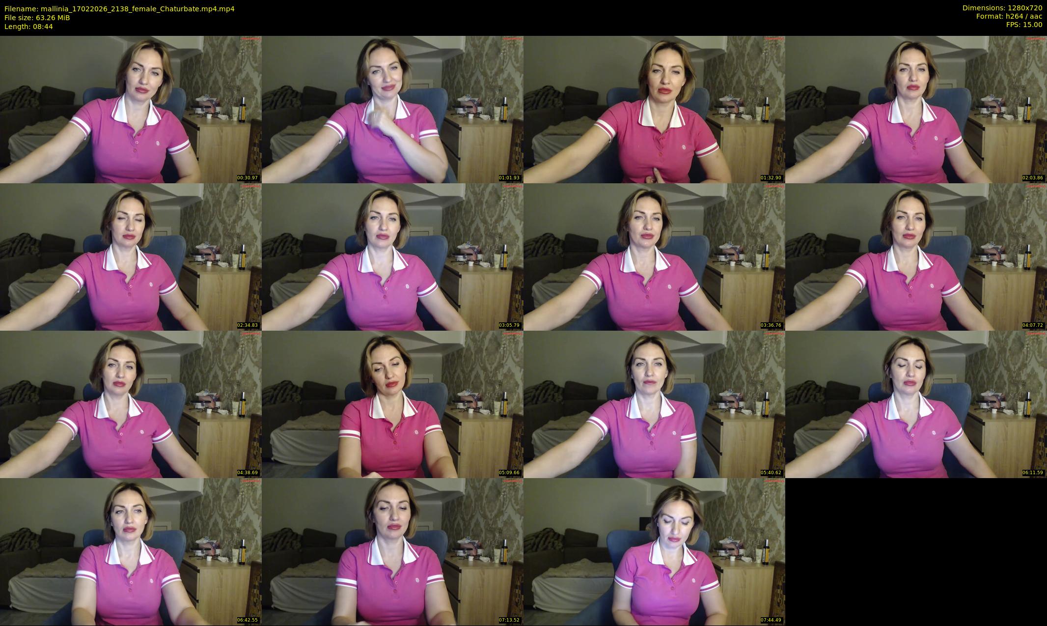 mallinia — 9 minute Chaturbate female cam show recording, 720p, Feb 17, 2026