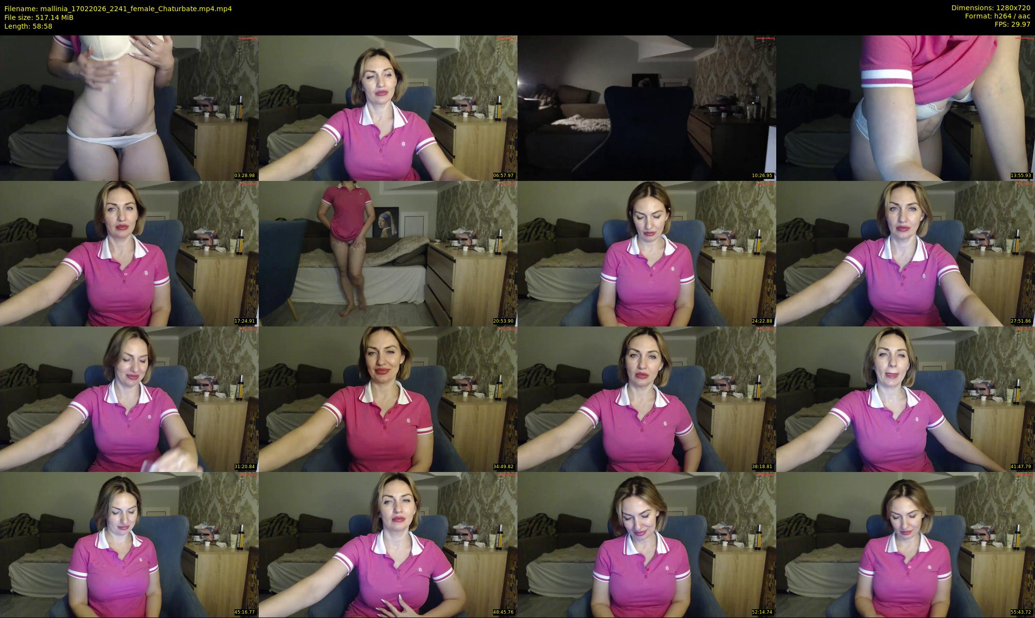mallinia — 59 minute Chaturbate female cam show recording, 720p, Feb 17, 2026