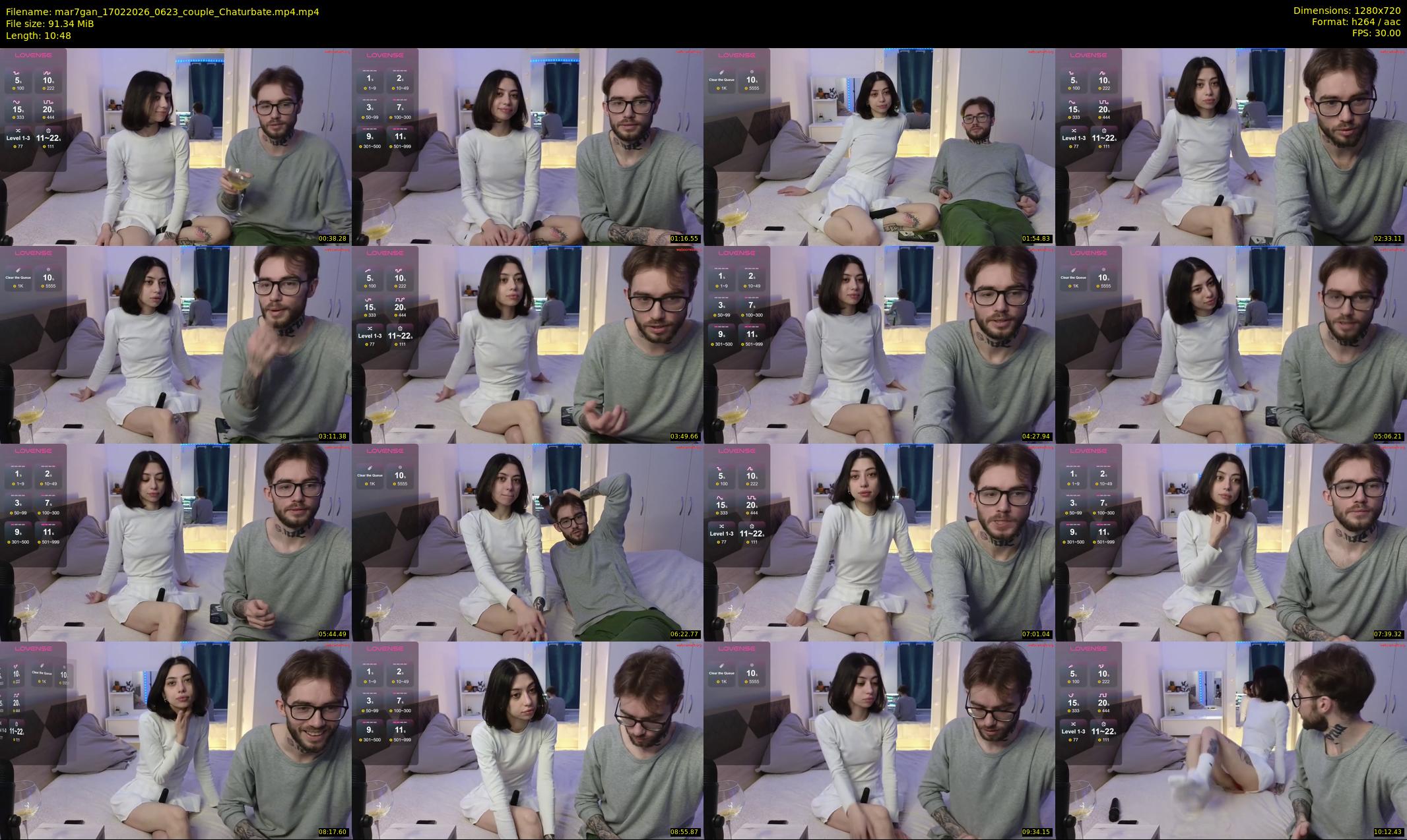 mar7gan — 11 minute Chaturbate couple cam show recording, 720p, Feb 17, 2026