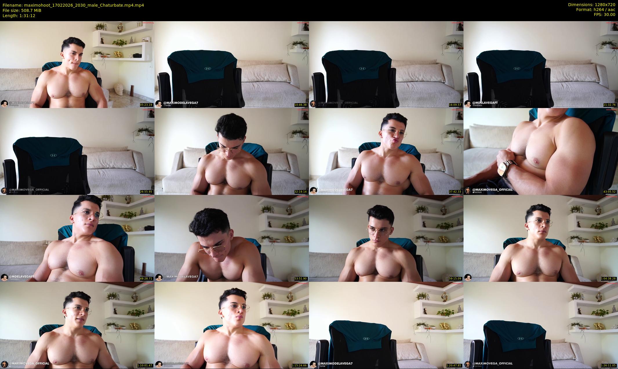 maximohoot — 92 minute Chaturbate male cam show recording, 720p, Feb 17, 2026