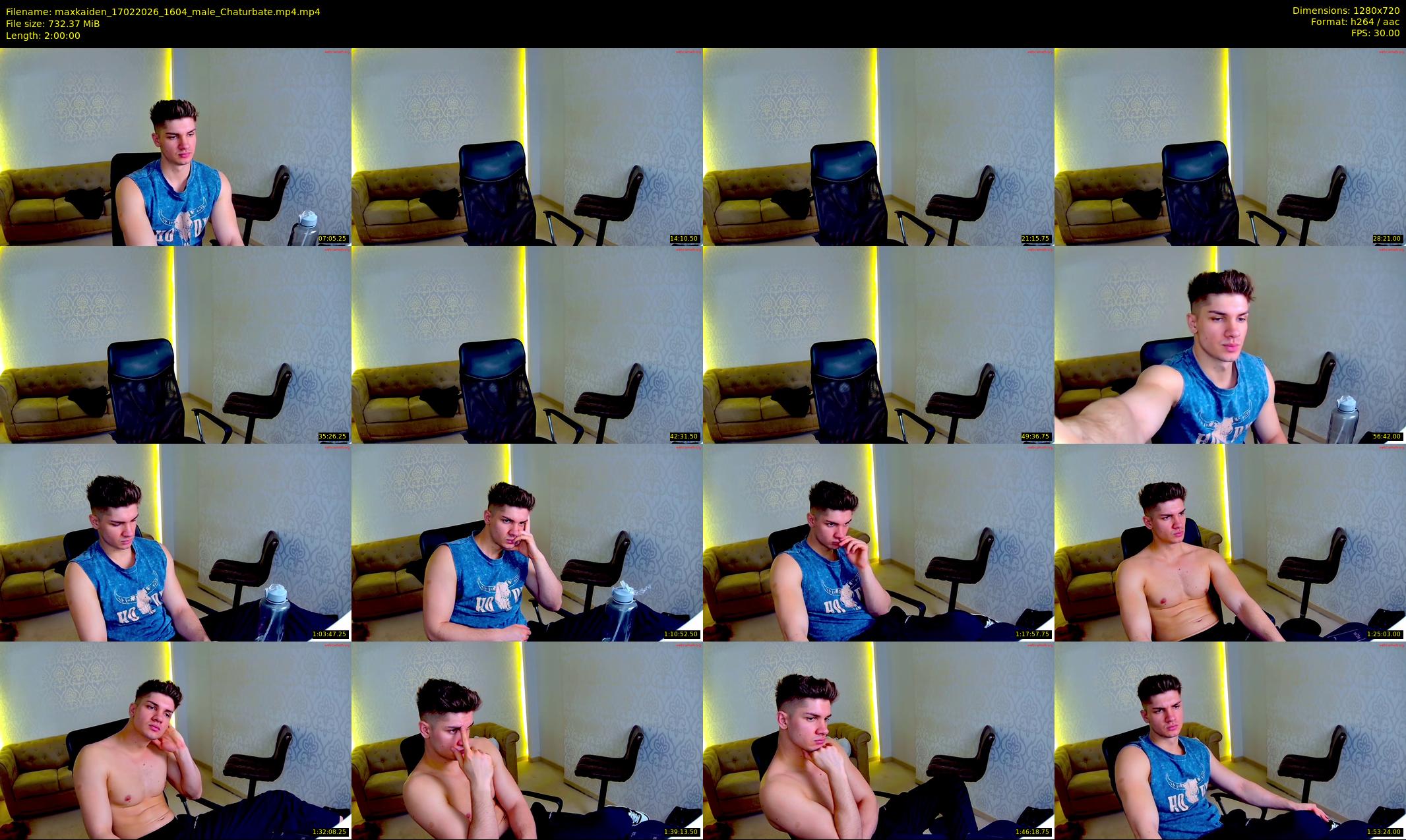 maxkaiden — 120 minute Chaturbate male cam show recording, 720p, Feb 17, 2026