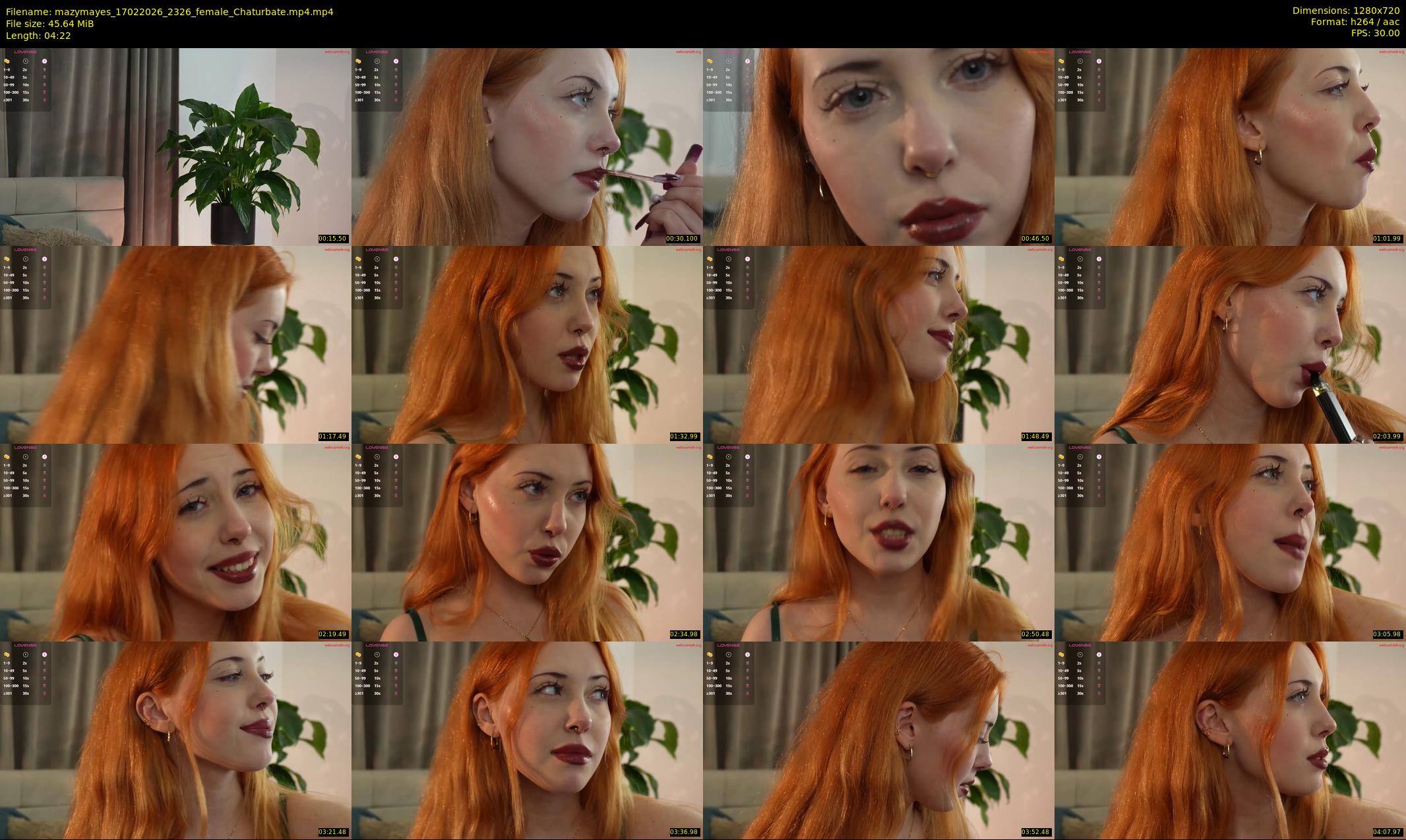 mazymayes — 5 minute Chaturbate female cam show recording, 720p, Feb 17, 2026