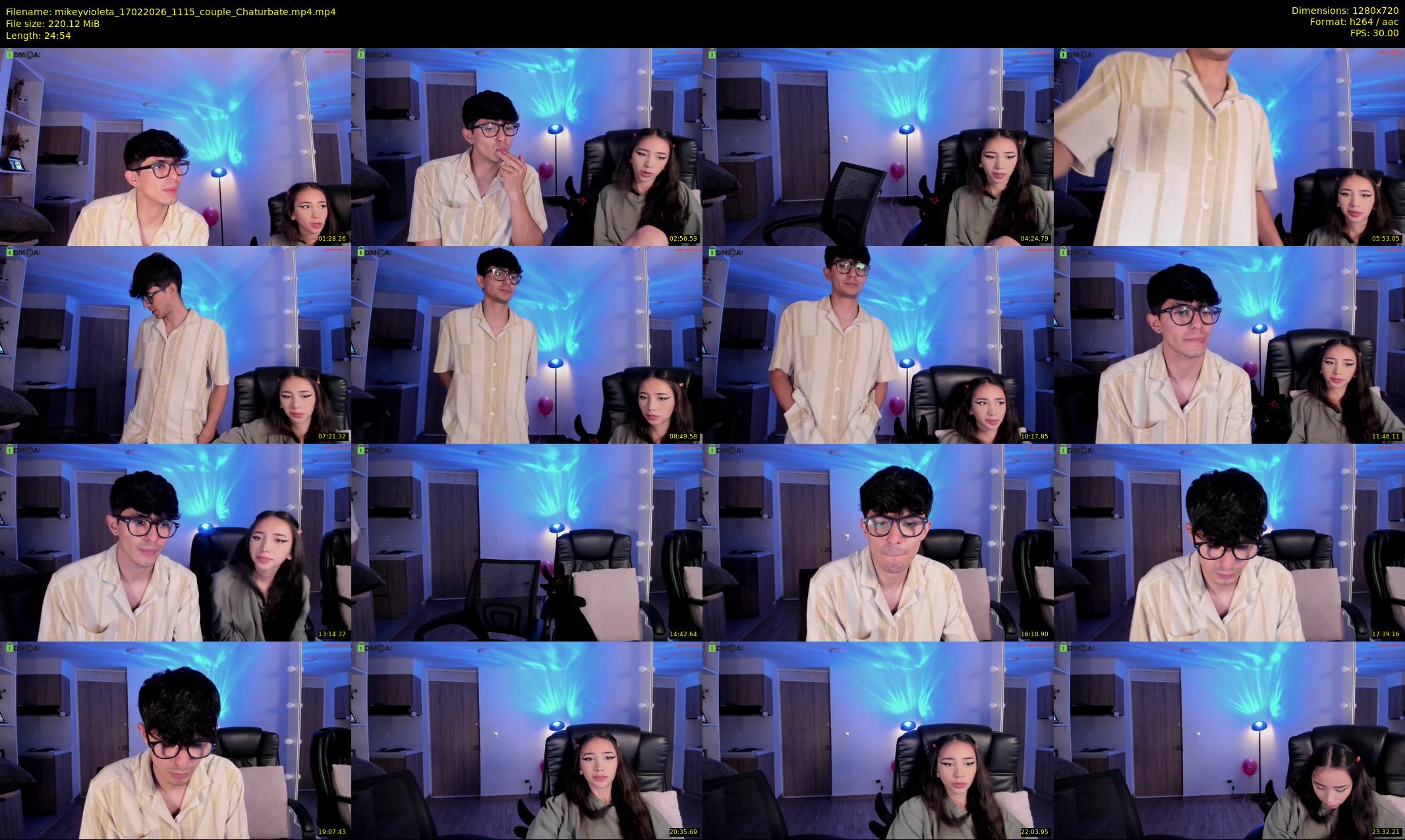 mikeyvioleta — 25 minute Chaturbate couple cam show recording, 720p, Feb 17, 2026