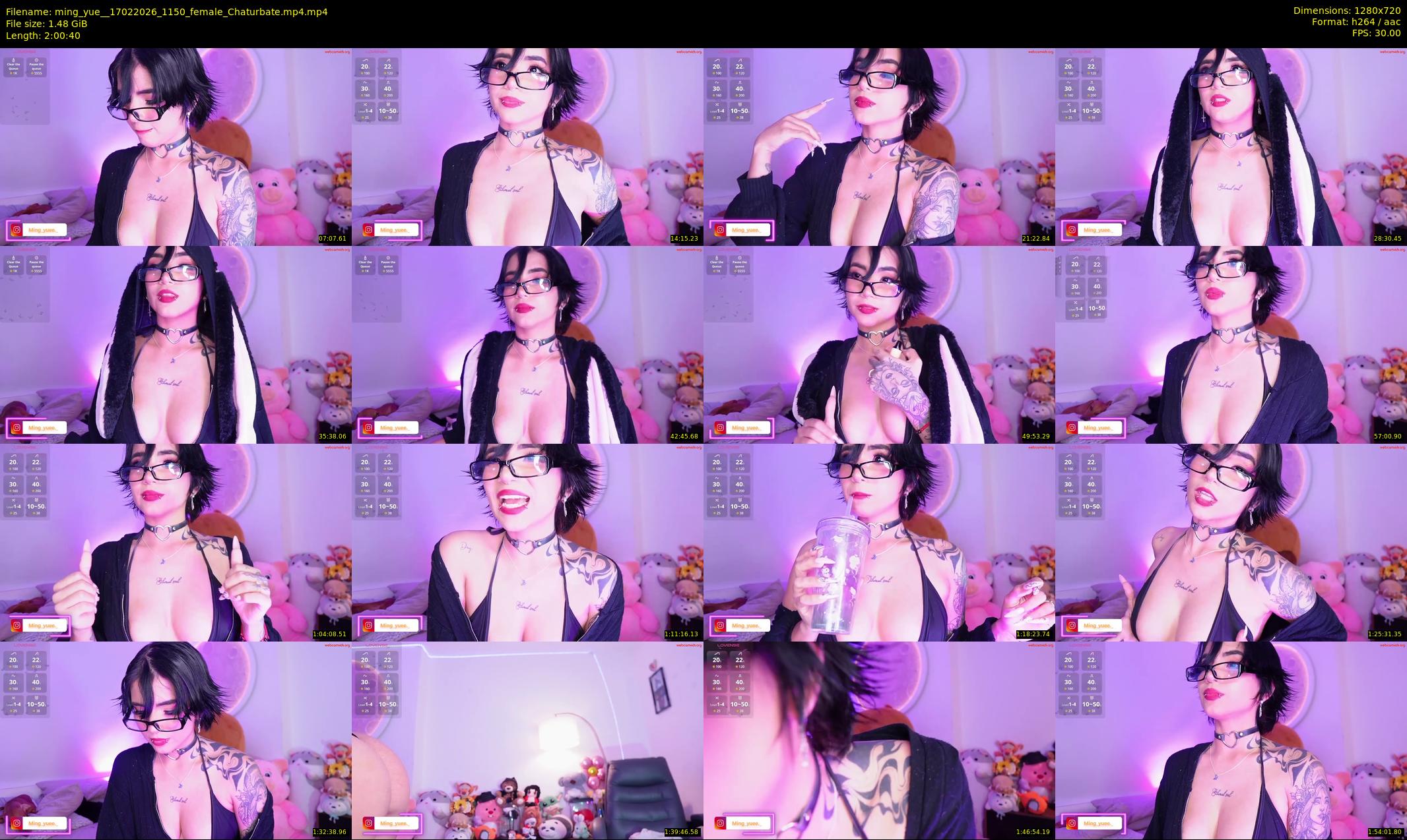 ming_yue_ — 121 minute Chaturbate female cam show recording, 720p, Feb 17, 2026