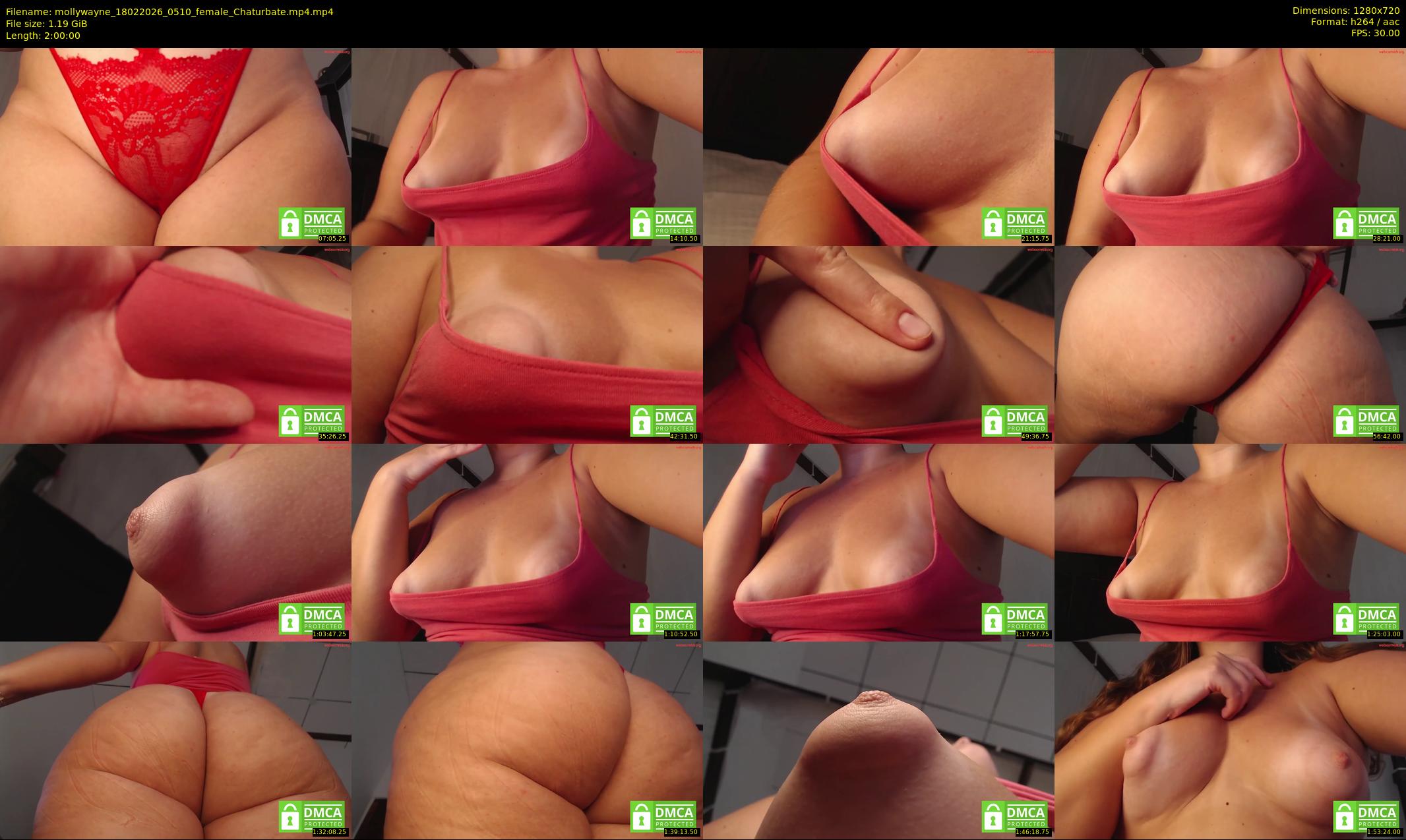 mollywayne — 120 minute Chaturbate female cam show recording, 720p, Feb 18, 2026