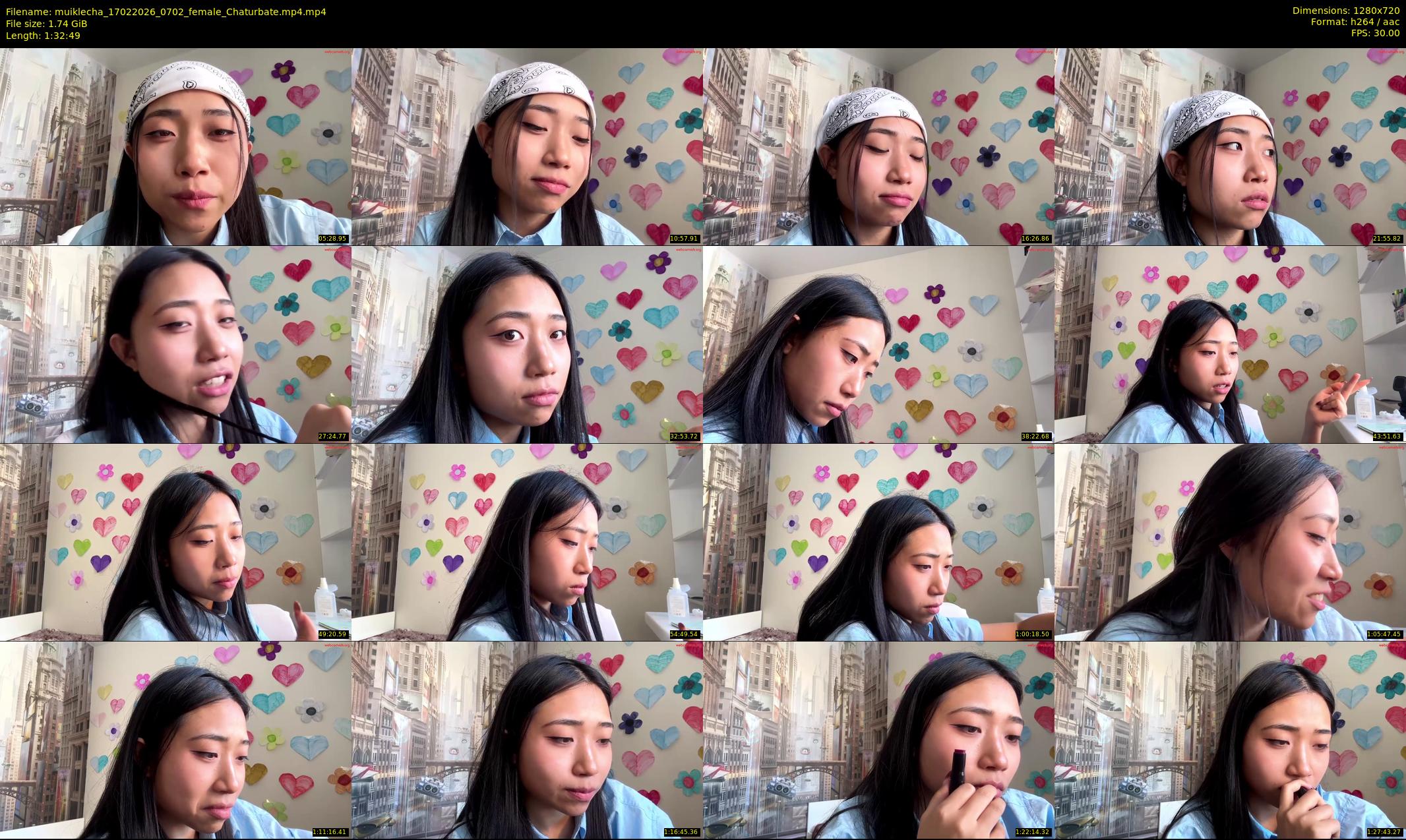 muiklecha — 93 minute Chaturbate female cam show recording, 720p, Feb 17, 2026
